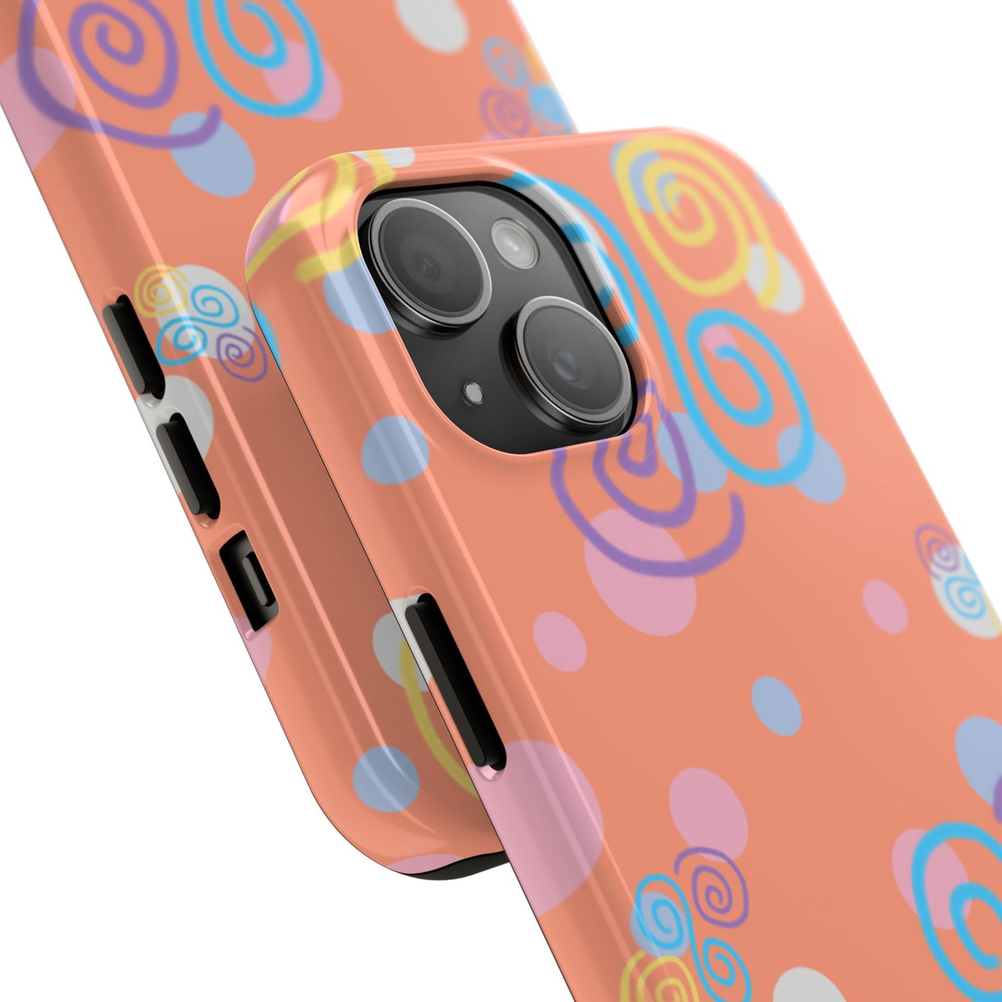Colorful Swirl Tough Phone Case, Unique Design