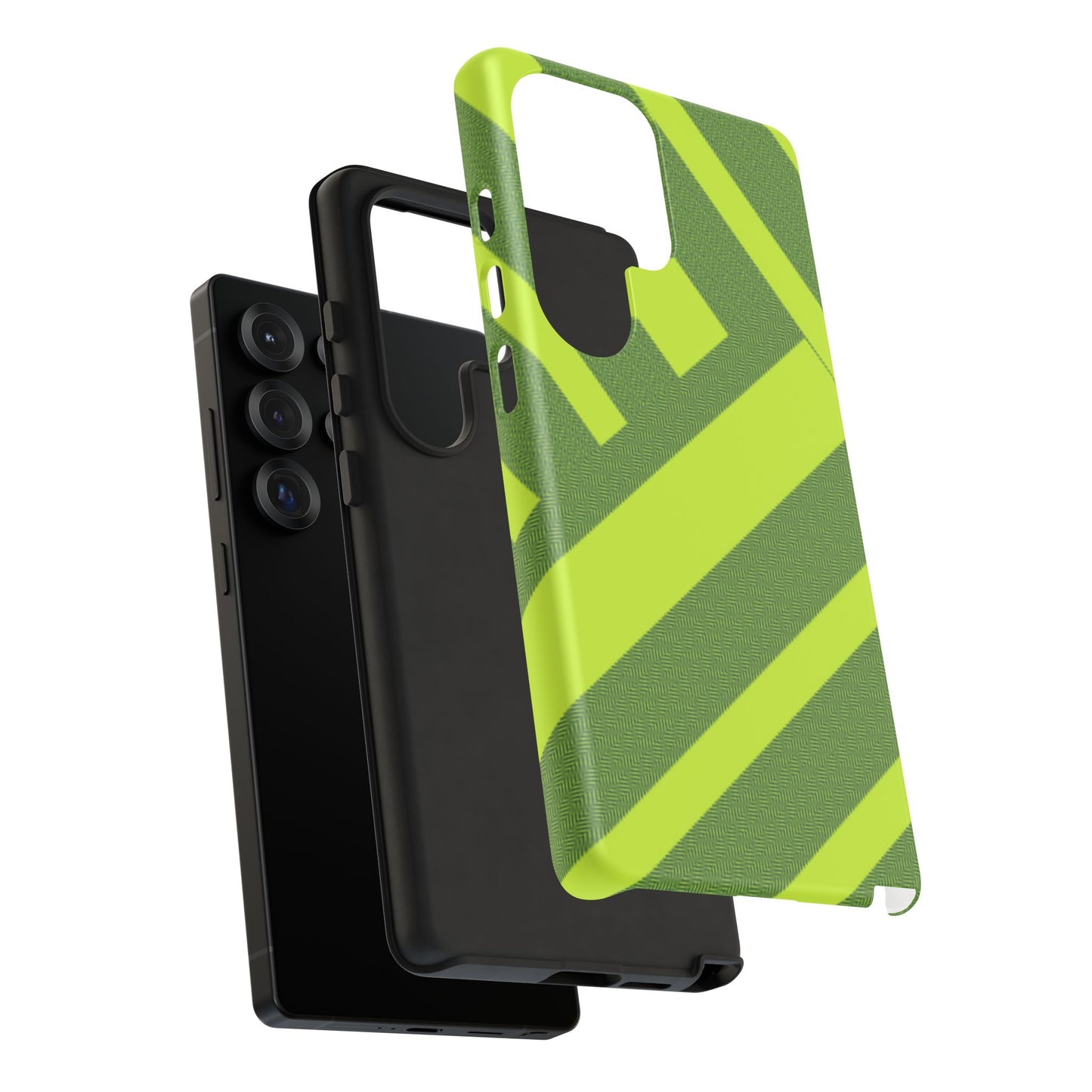 Green Diagonal Stripe Tough Phone Case