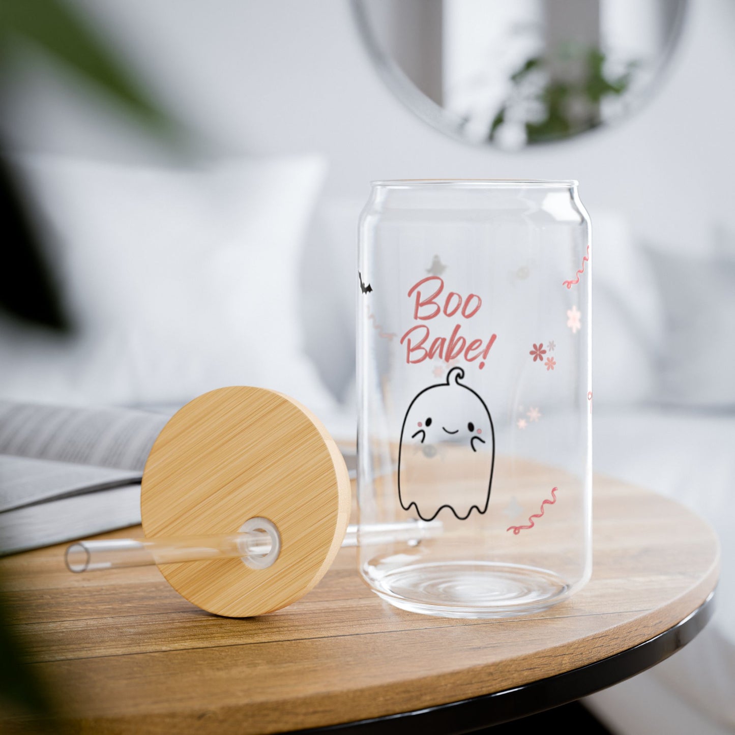 Boo Babe Sipper Glass Can