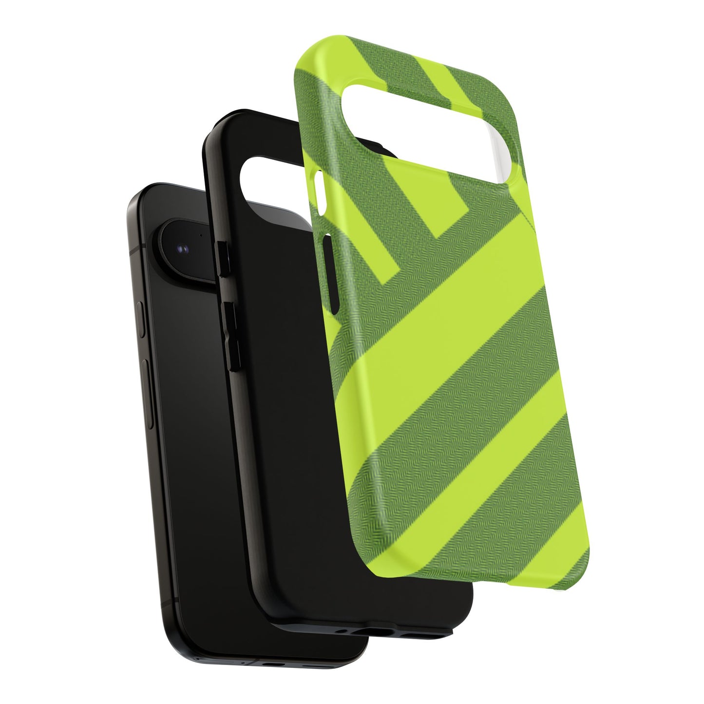 Green Diagonal Stripe Tough Phone Case