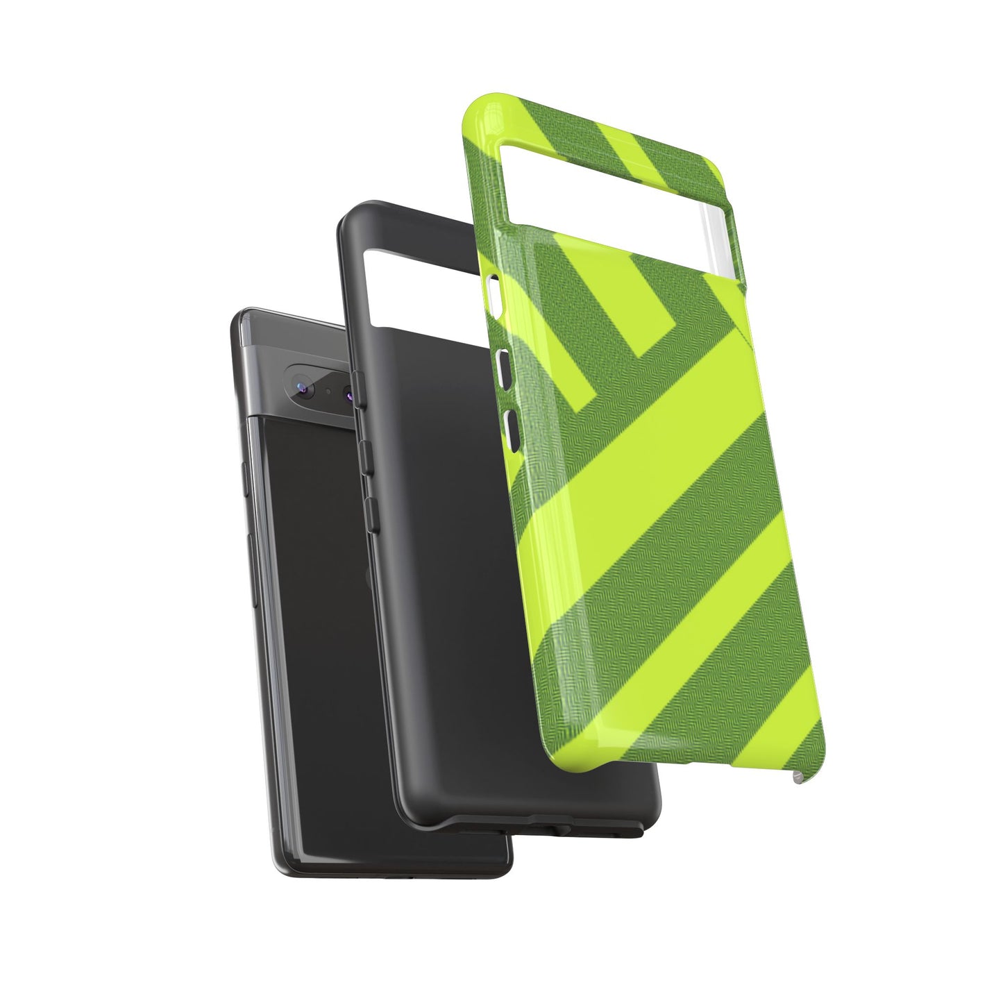 Green Diagonal Stripe Tough Phone Case