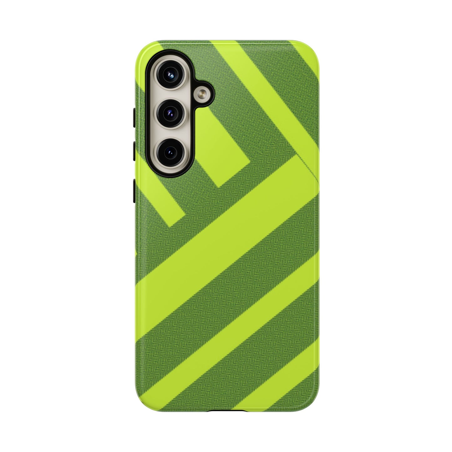 Green Diagonal Stripe Tough Phone Case