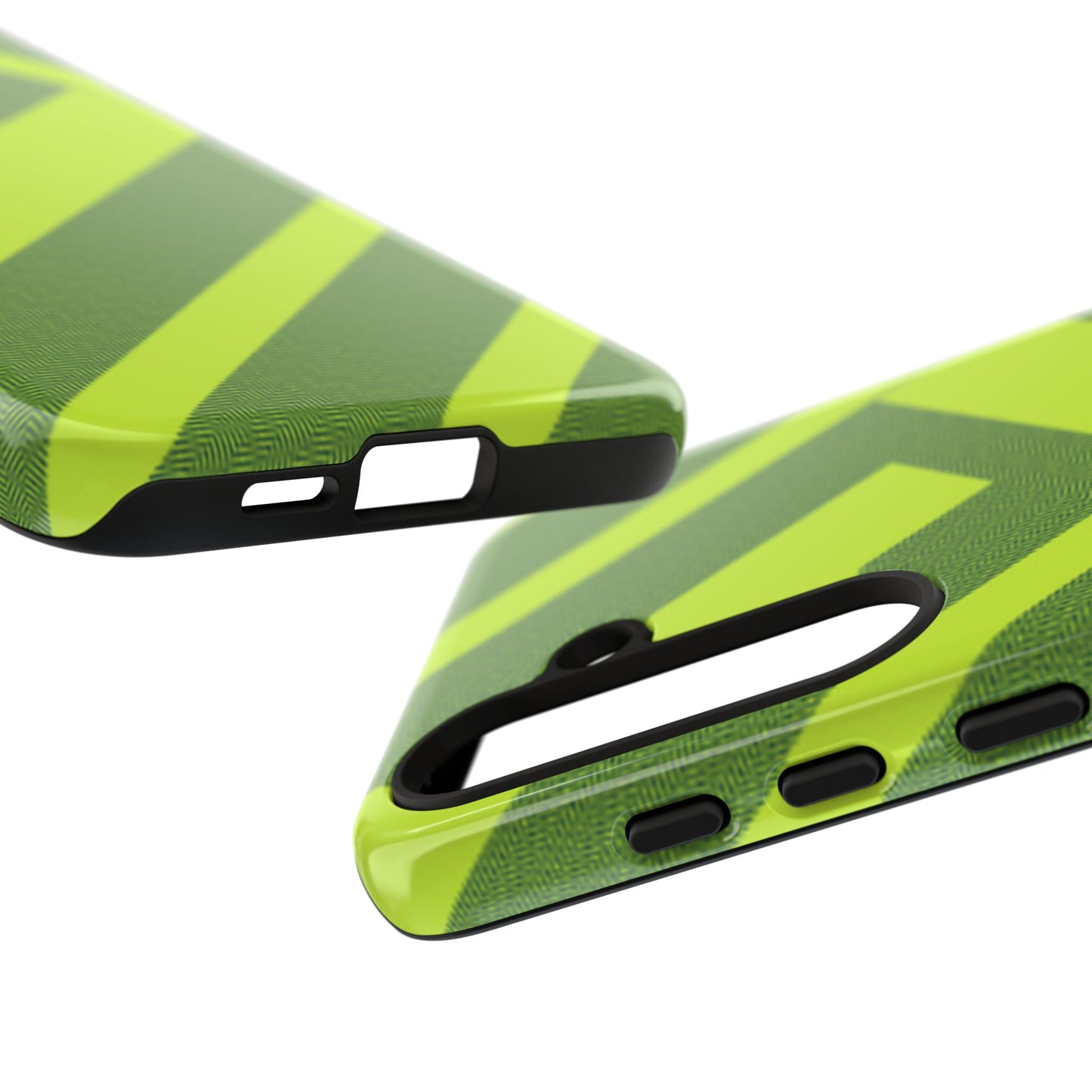 Green Diagonal Stripe Tough Phone Case