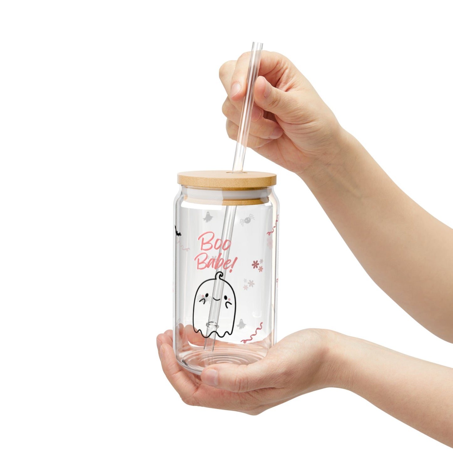 Boo Babe Sipper Glass Can