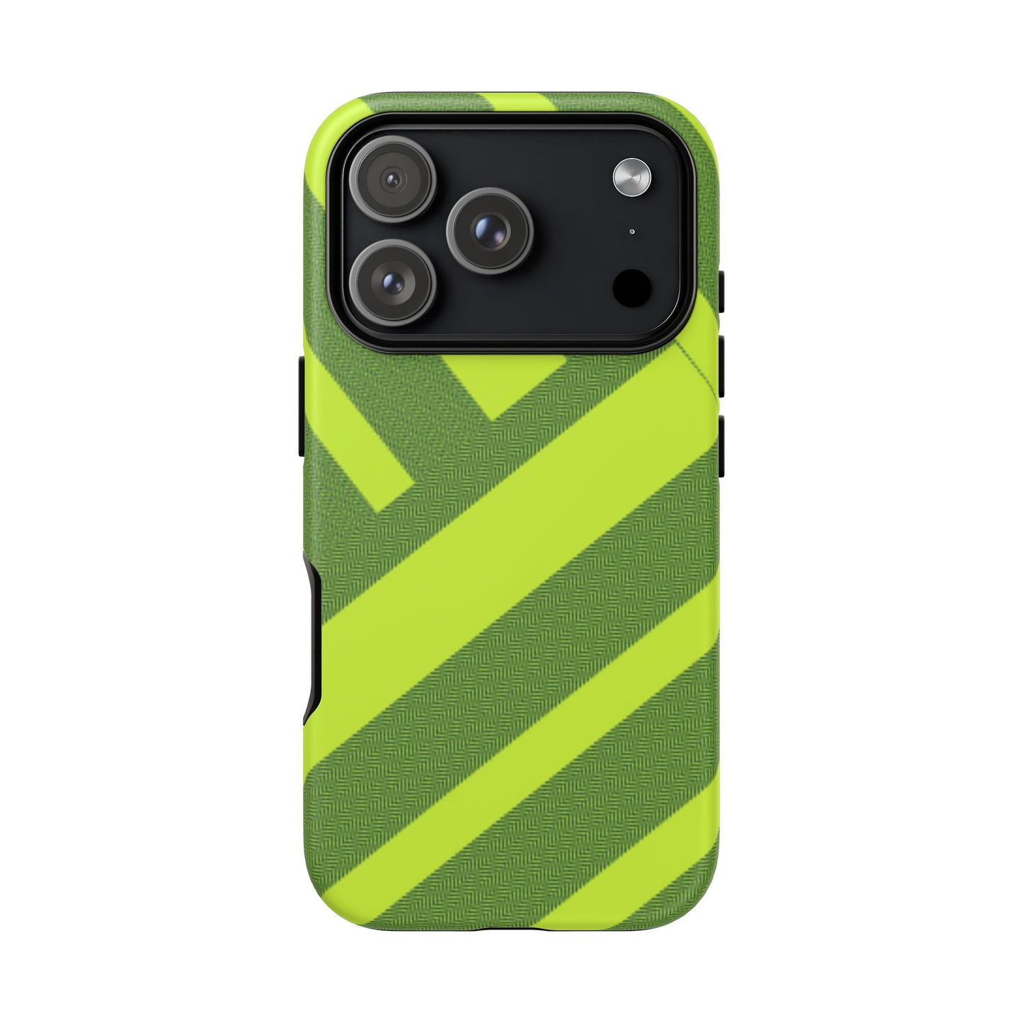 Green Diagonal Stripe Tough Phone Case