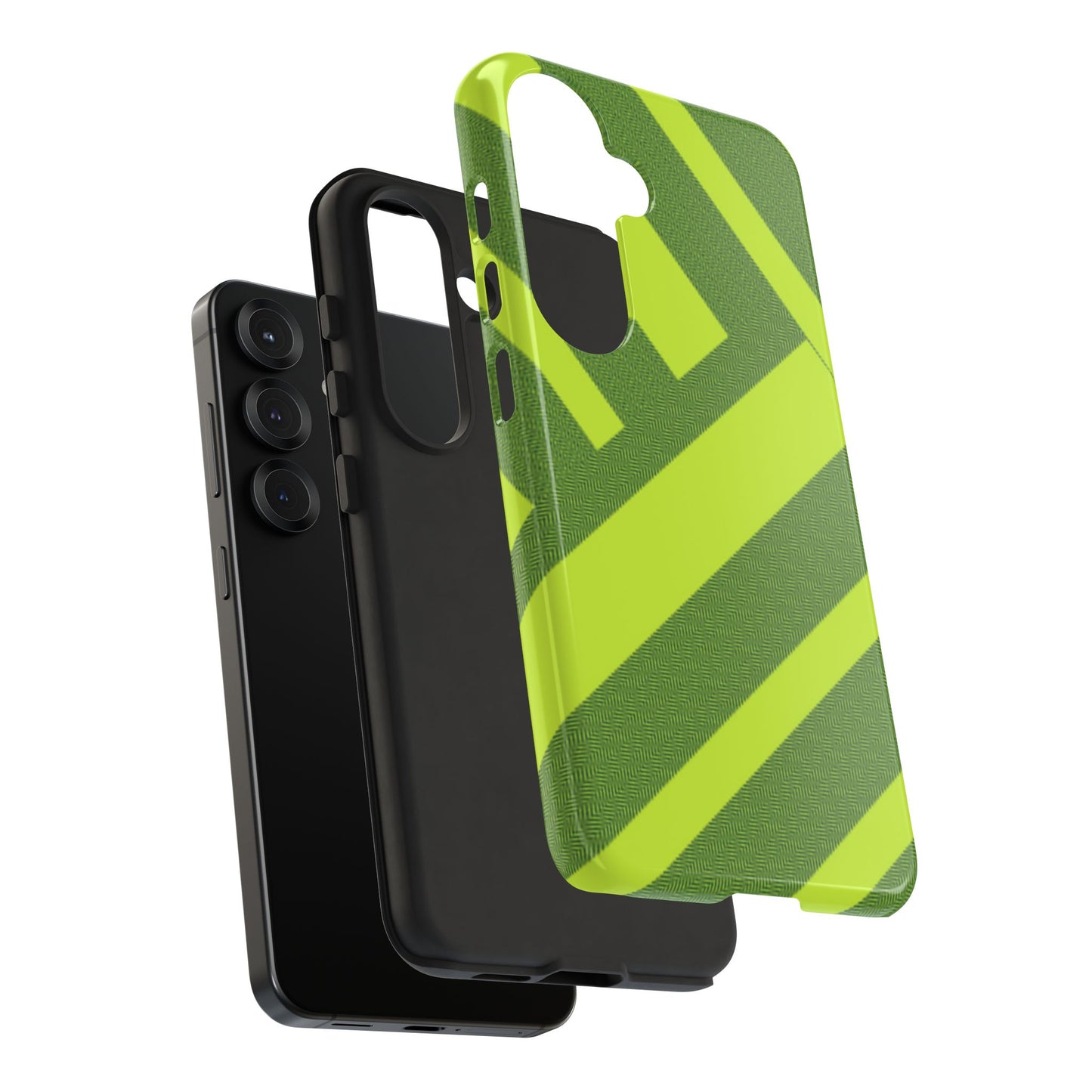 Green Diagonal Stripe Tough Phone Case