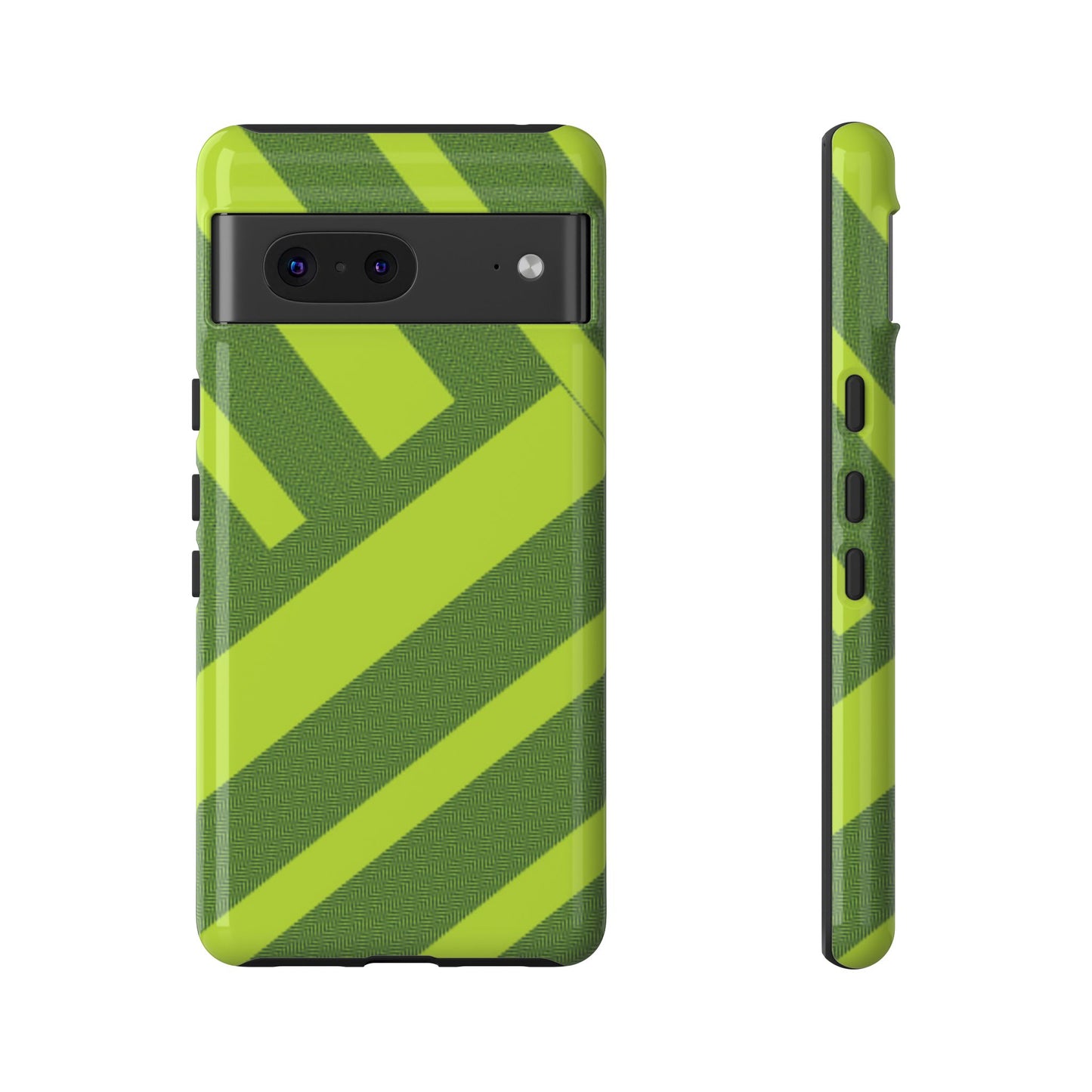 Green Diagonal Stripe Tough Phone Case
