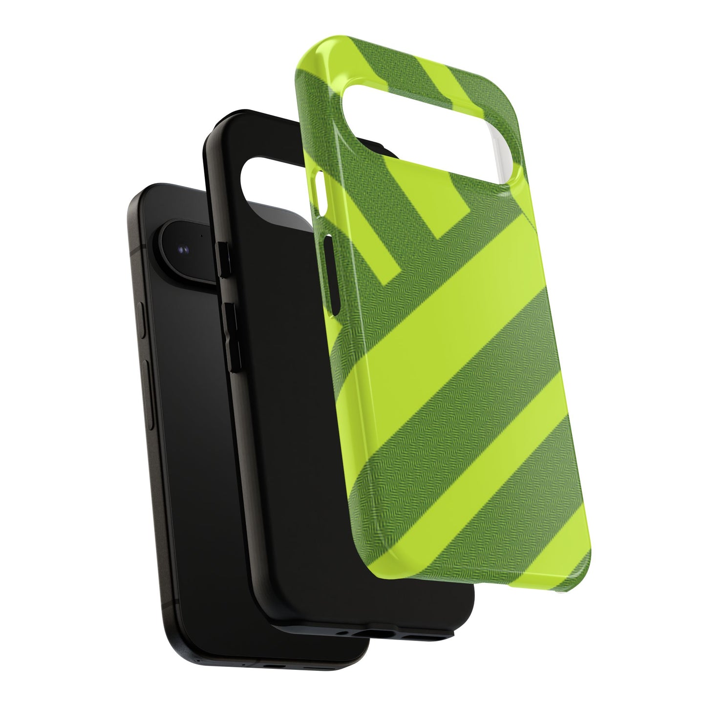 Green Diagonal Stripe Tough Phone Case