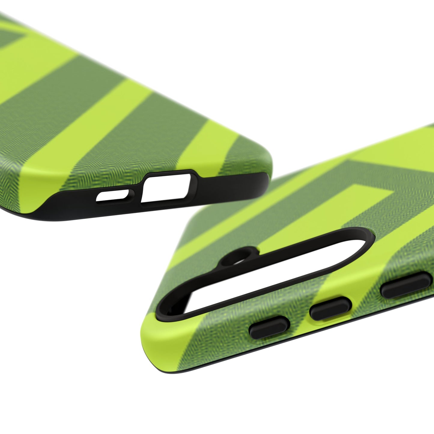 Green Diagonal Stripe Tough Phone Case