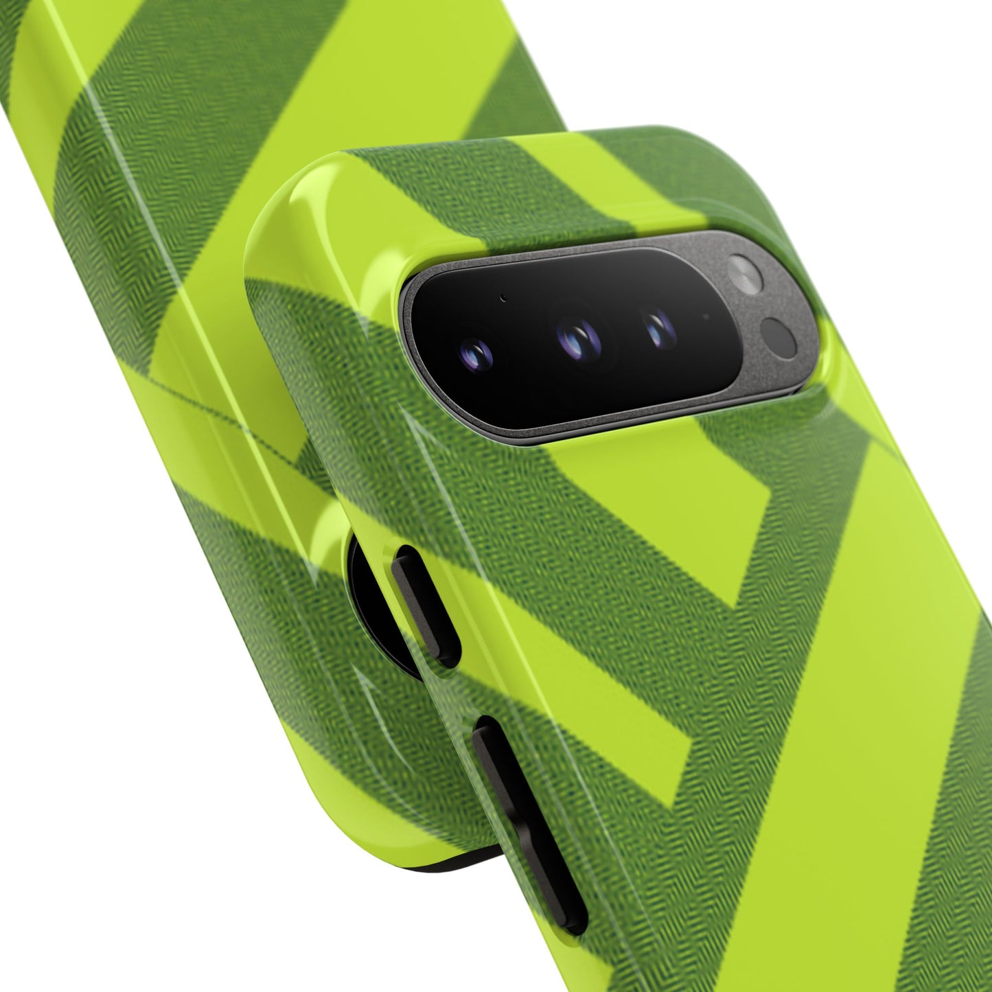 Green Diagonal Stripe Tough Phone Case