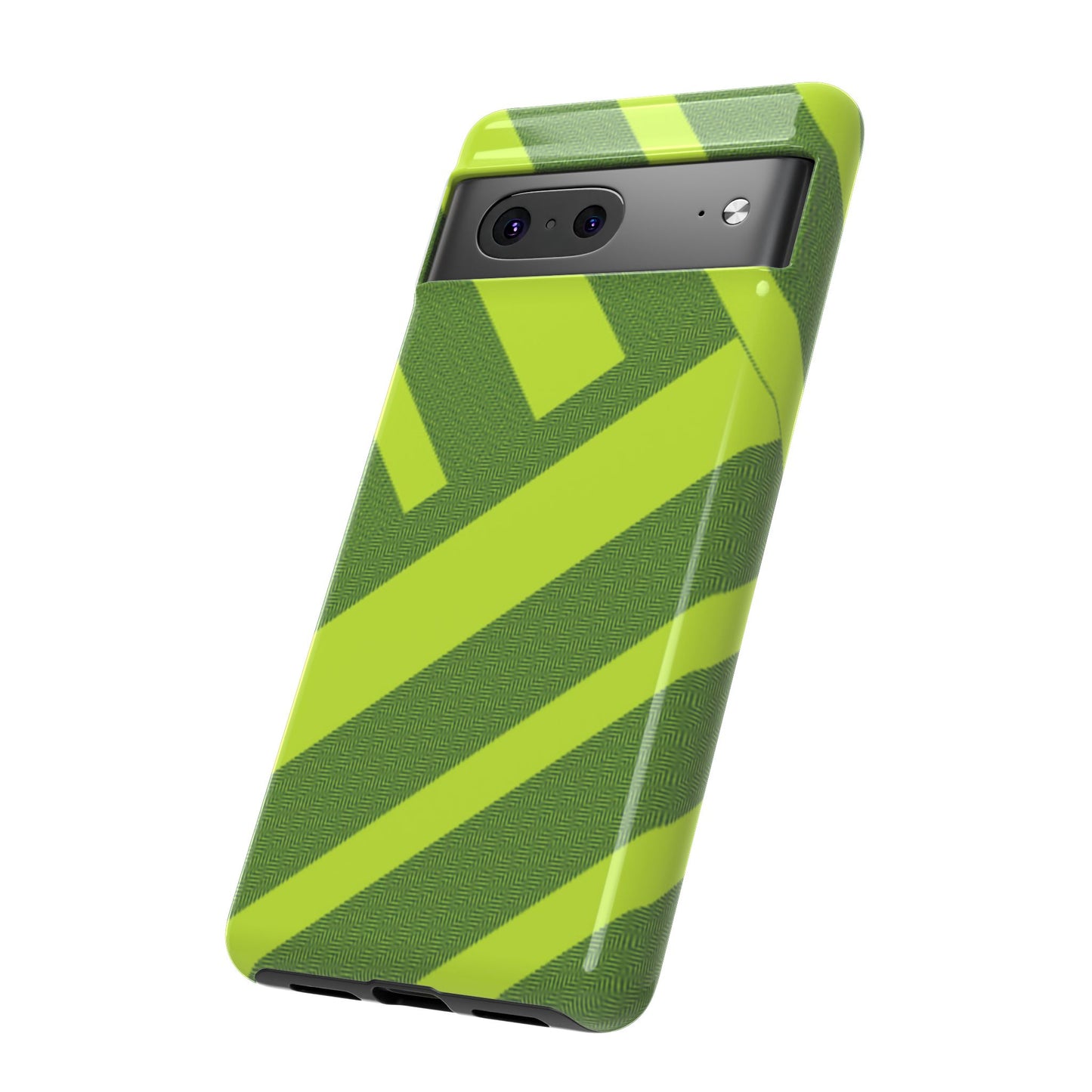 Green Diagonal Stripe Tough Phone Case