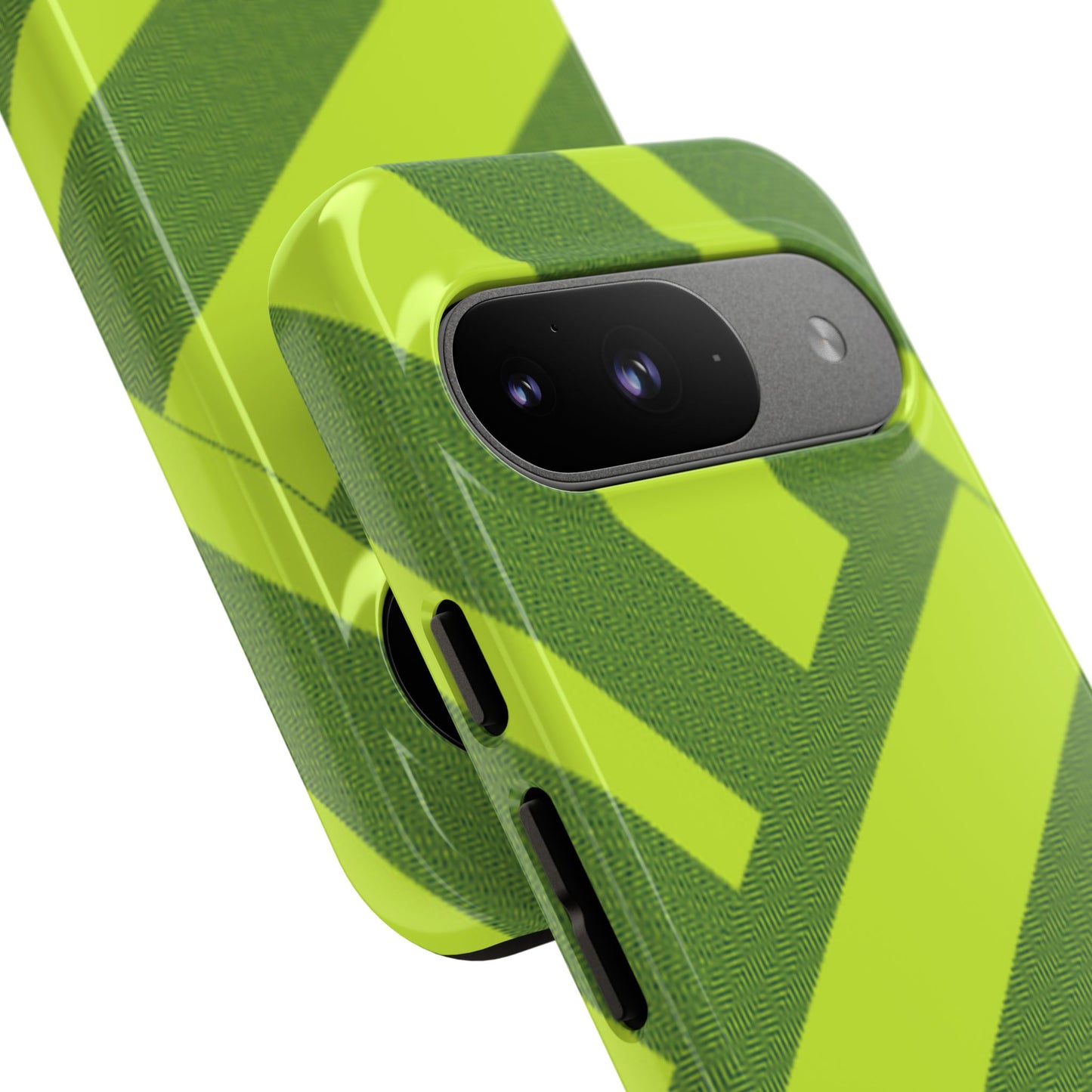 Green Diagonal Stripe Tough Phone Case