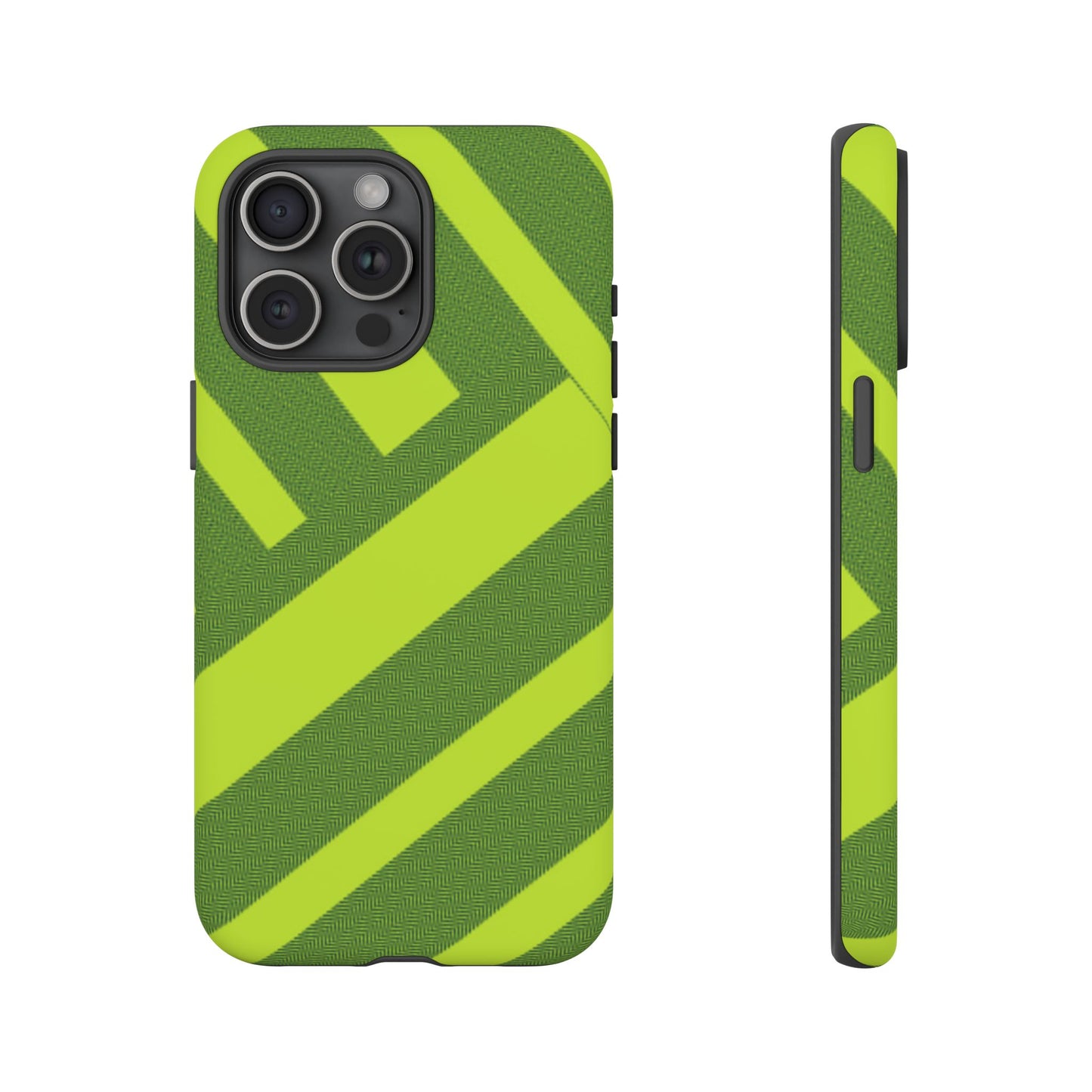 Green Diagonal Stripe Tough Phone Case