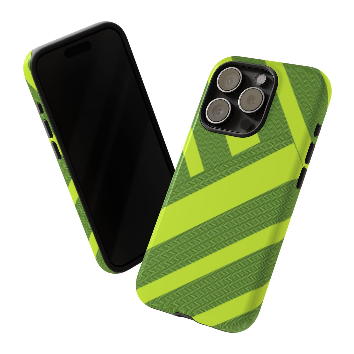 Green Diagonal Stripe Tough Phone Case