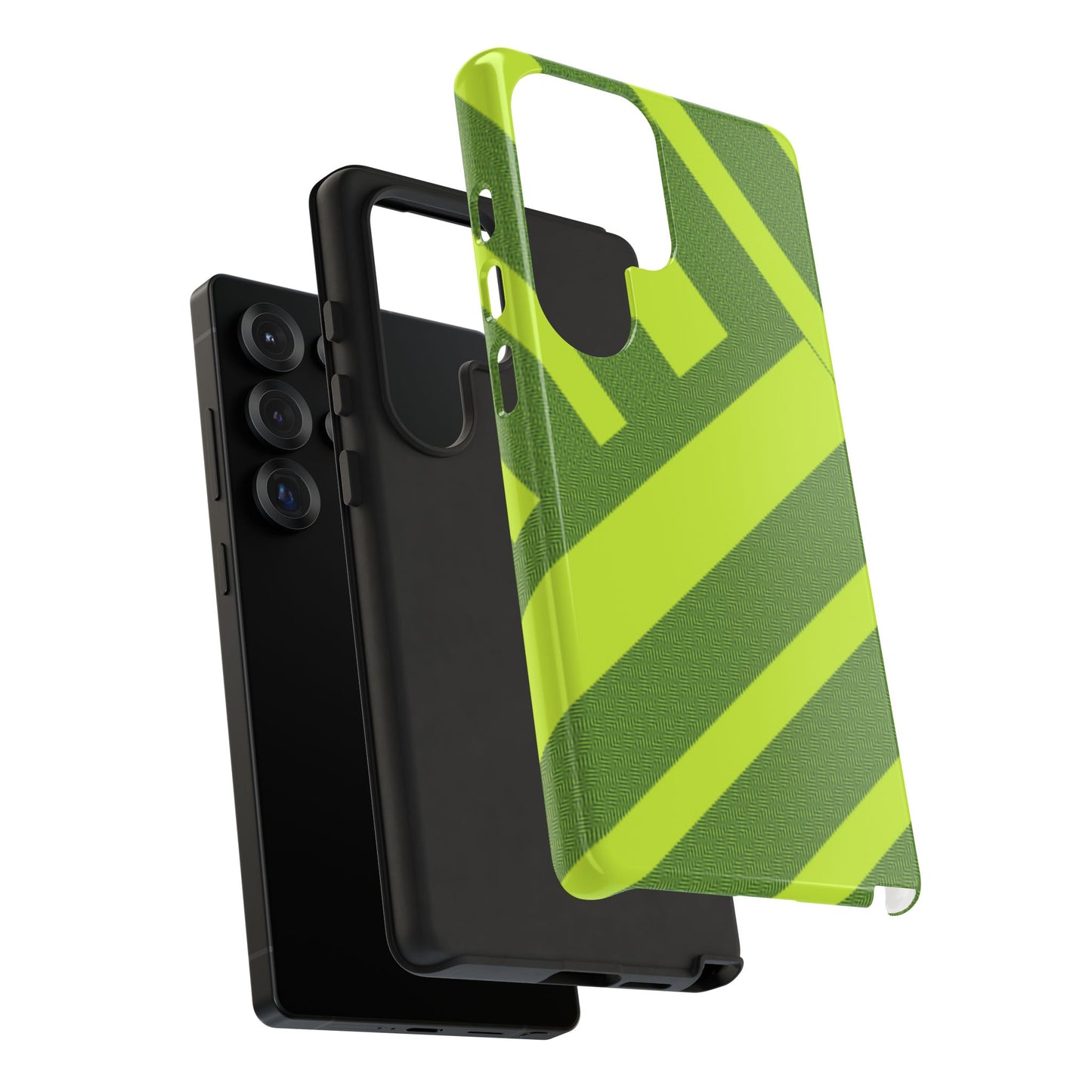 Green Diagonal Stripe Tough Phone Case