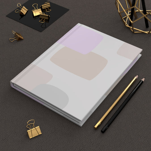Abstract Pastel Hardcover Journal — Minimalist Soft Color Notebook
