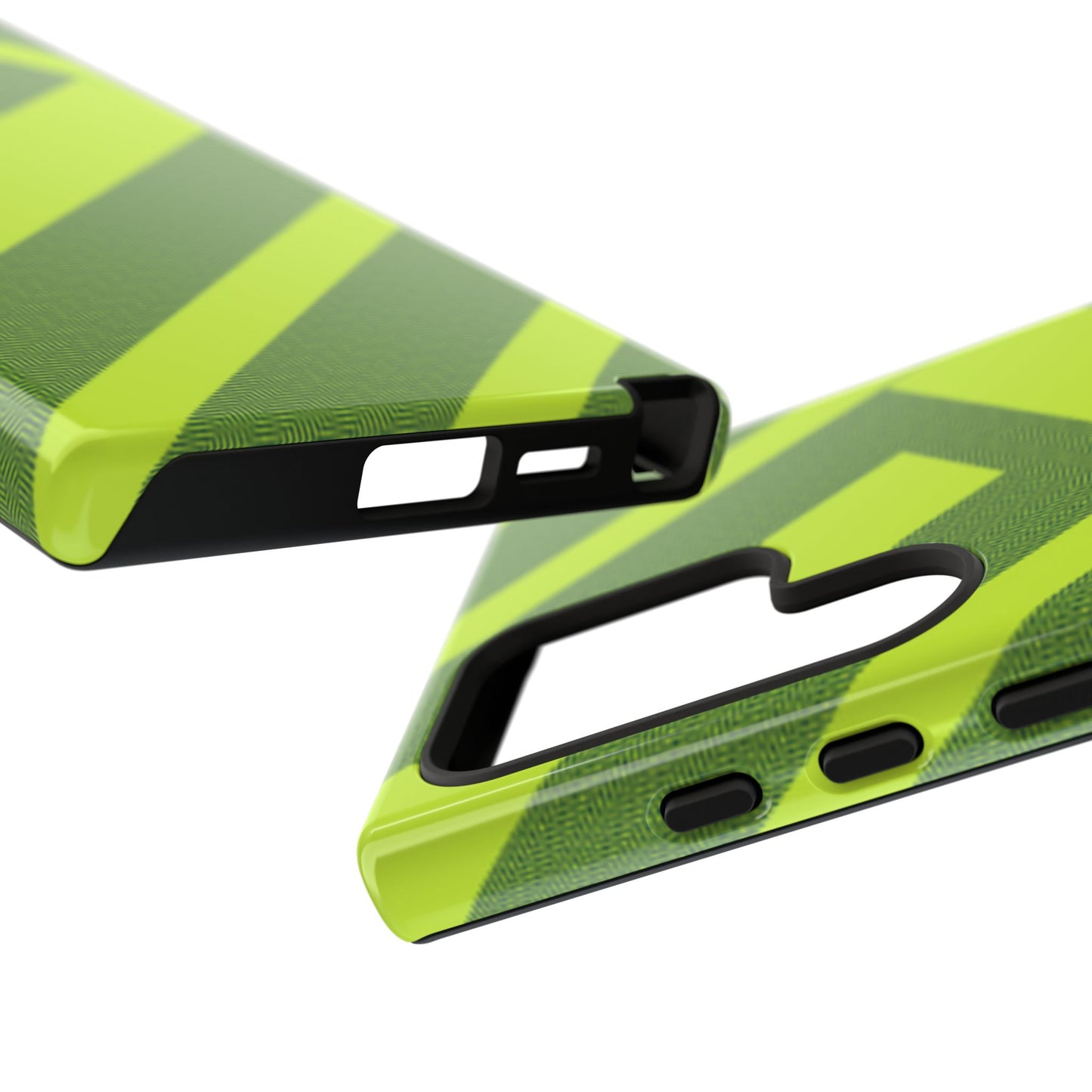 Green Diagonal Stripe Tough Phone Case