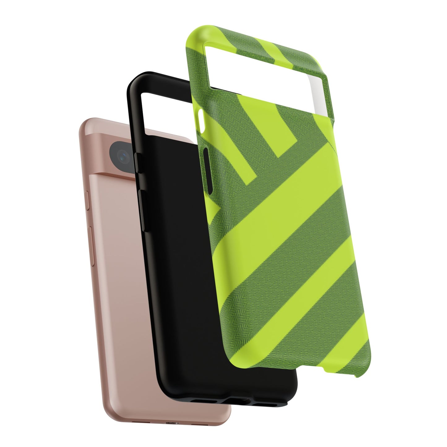 Green Diagonal Stripe Tough Phone Case