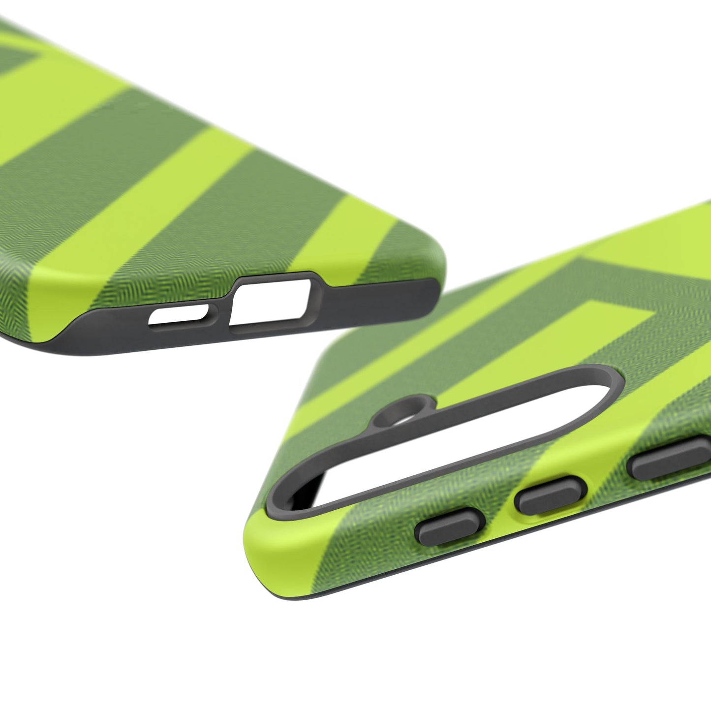 Green Diagonal Stripe Tough Phone Case