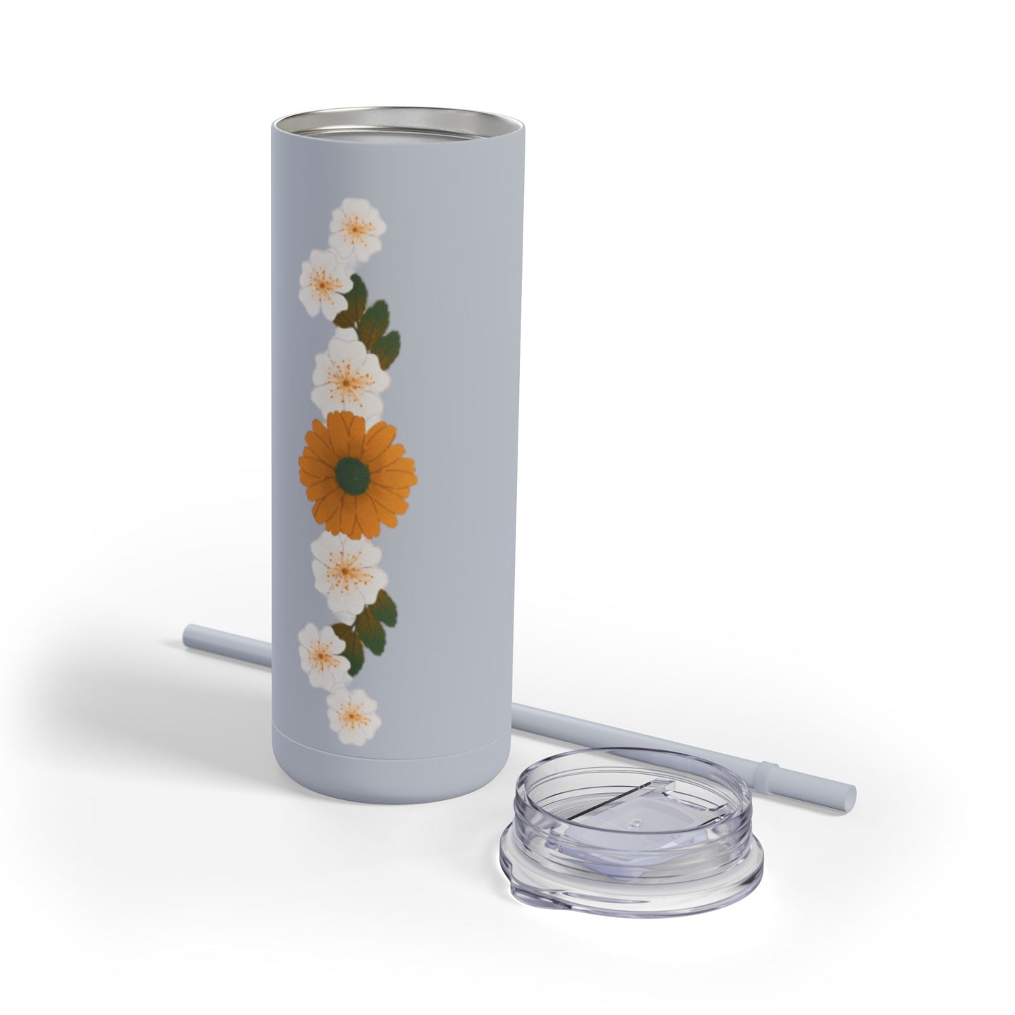 Pink Flora  Skinny Matte Tumbler