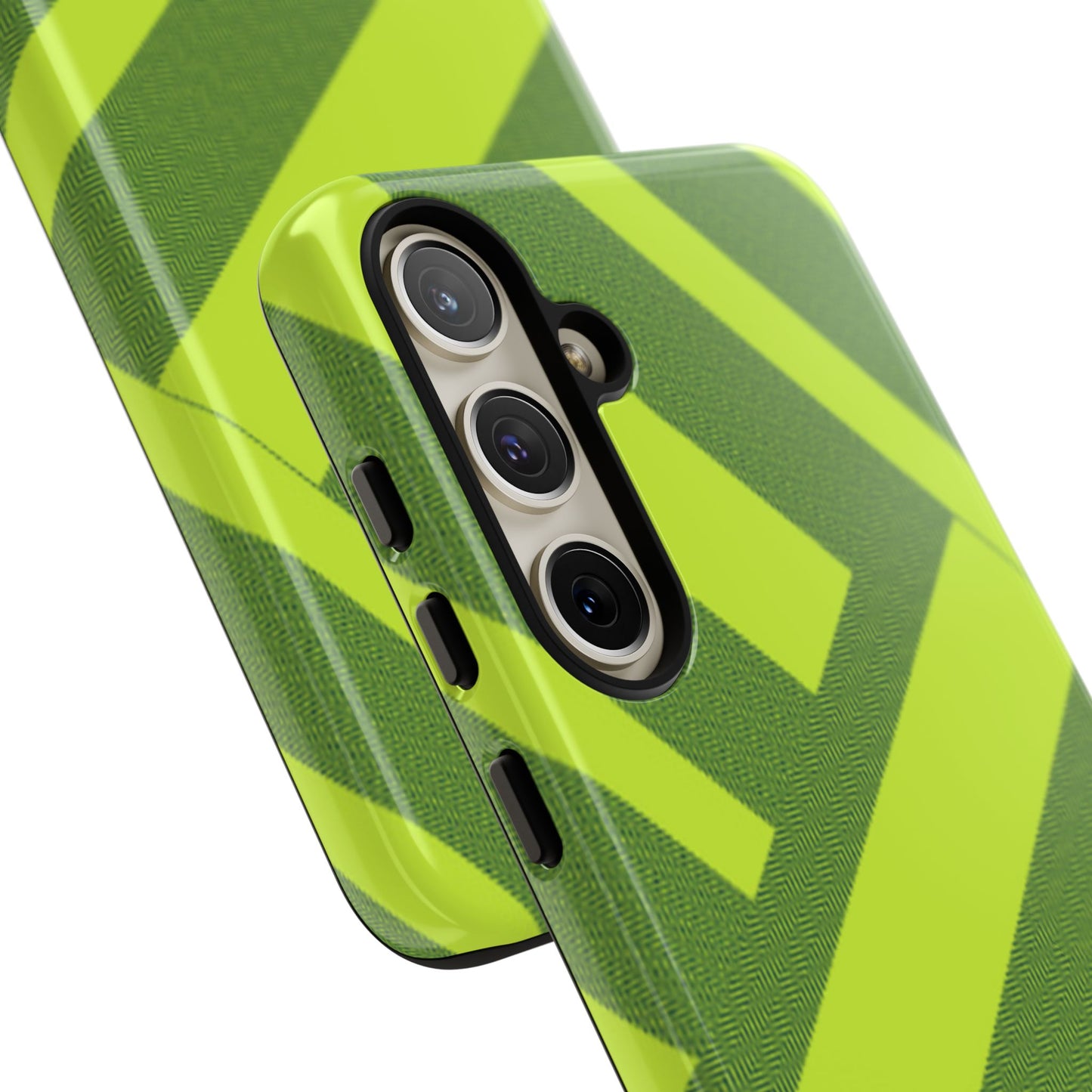 Green Diagonal Stripe Tough Phone Case