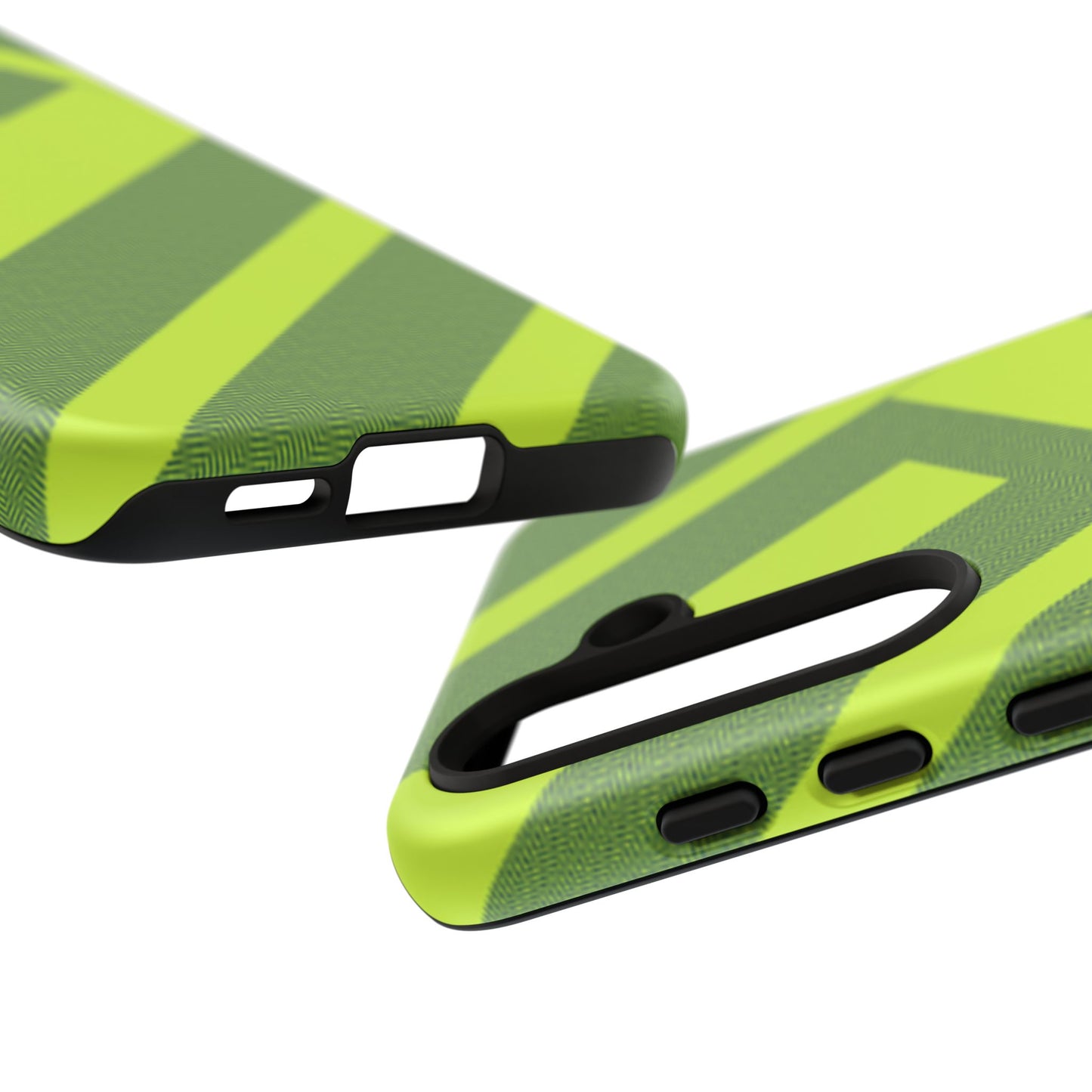 Green Diagonal Stripe Tough Phone Case