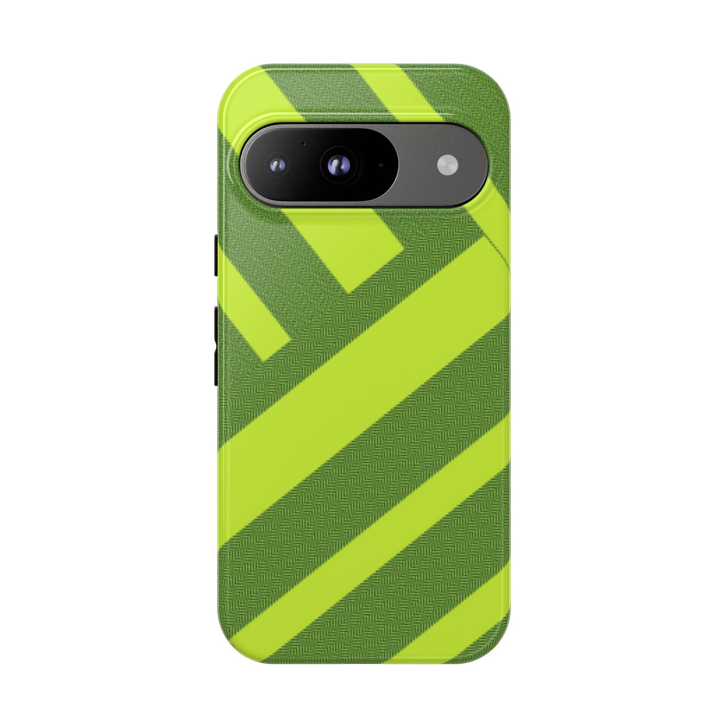 Green Diagonal Stripe Tough Phone Case