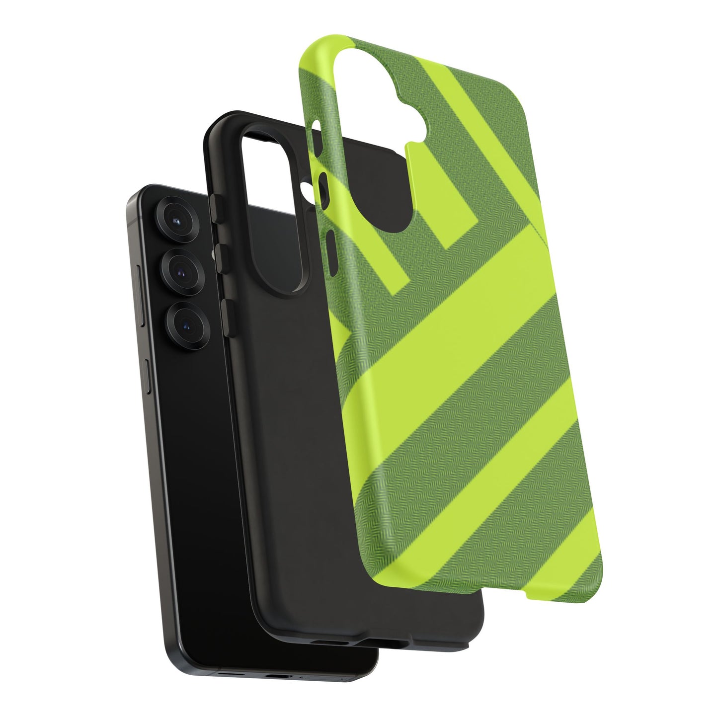Green Diagonal Stripe Tough Phone Case