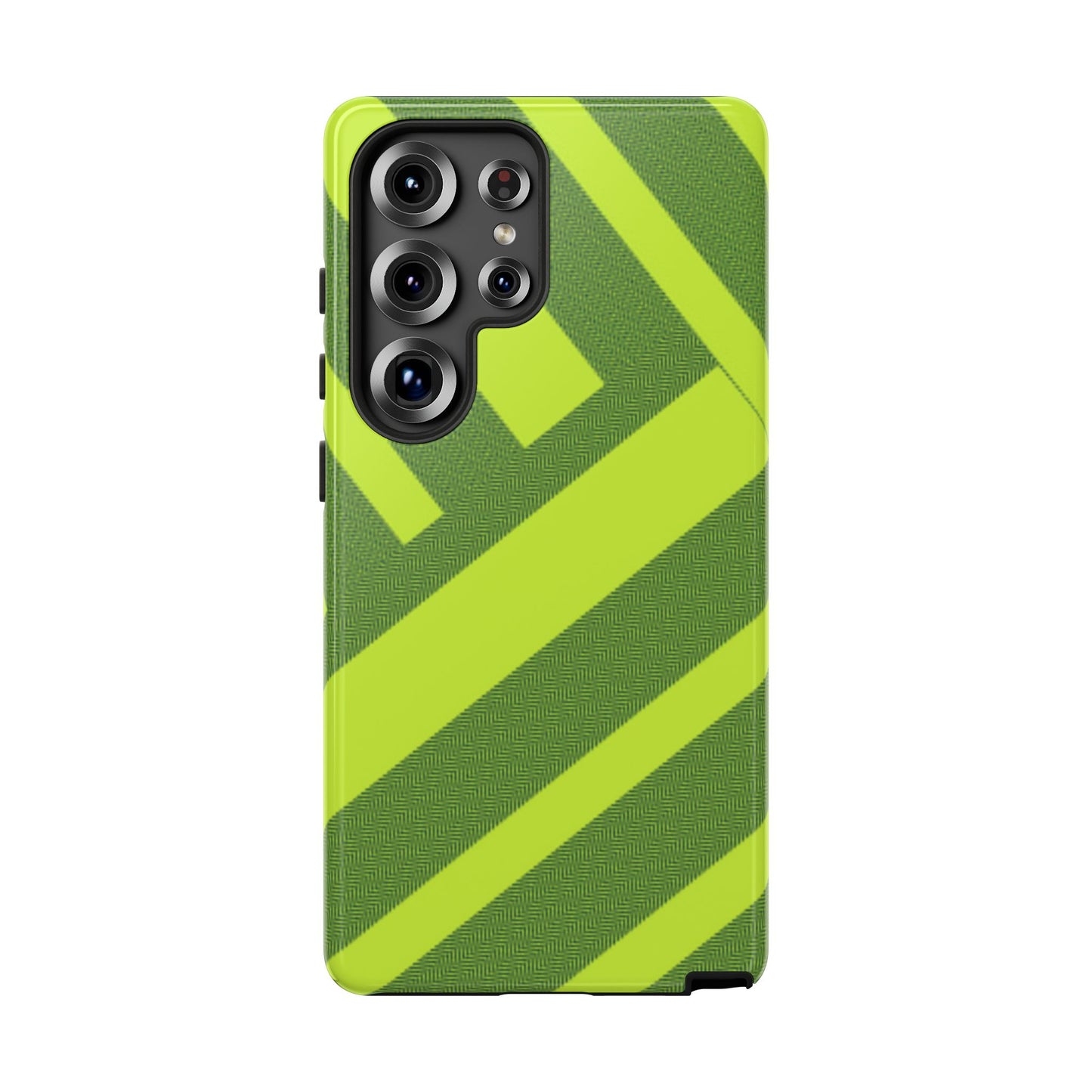 Green Diagonal Stripe Tough Phone Case