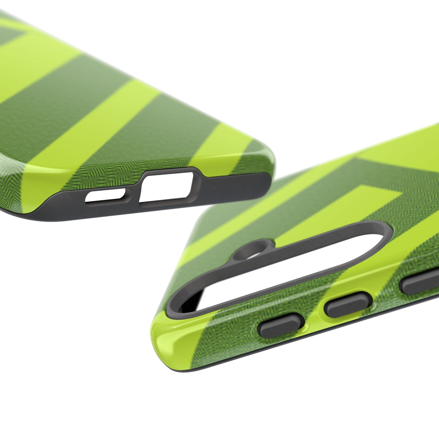Green Diagonal Stripe Tough Phone Case