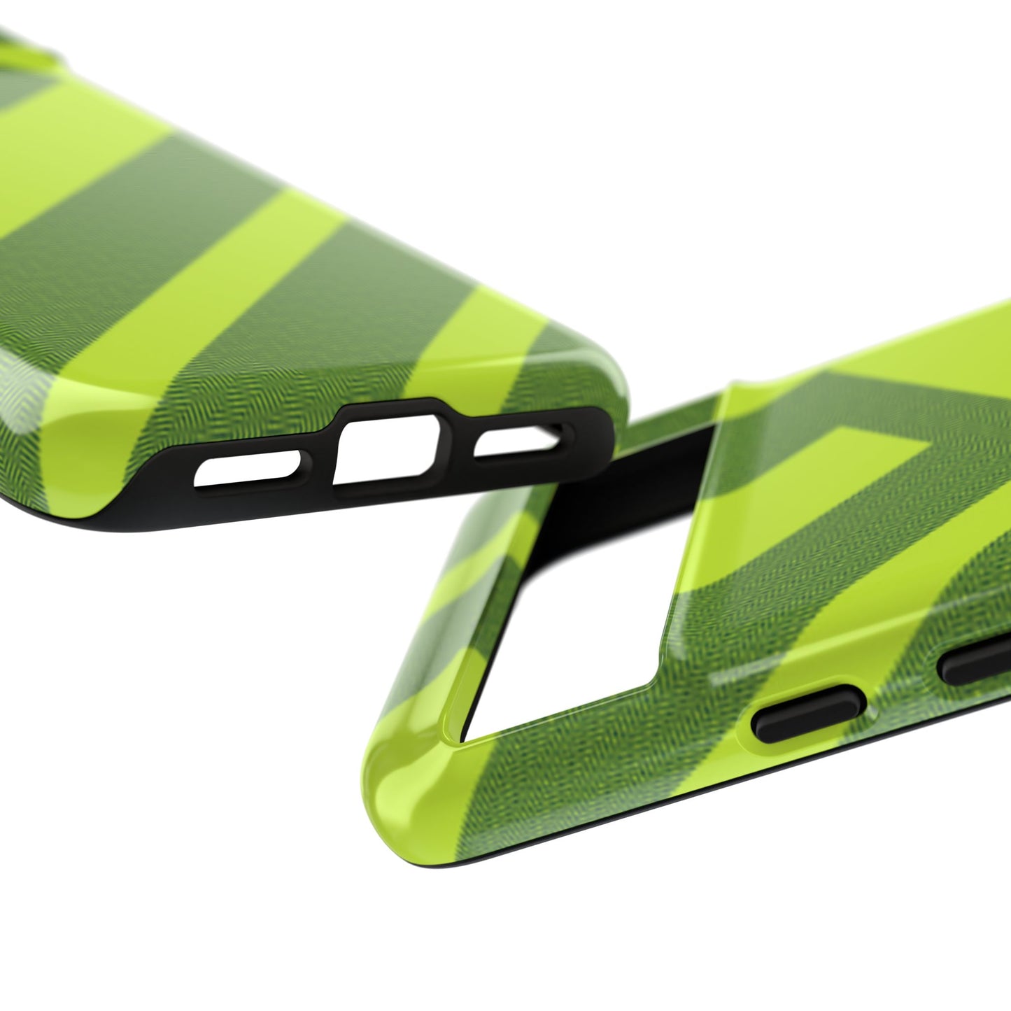 Green Diagonal Stripe Tough Phone Case
