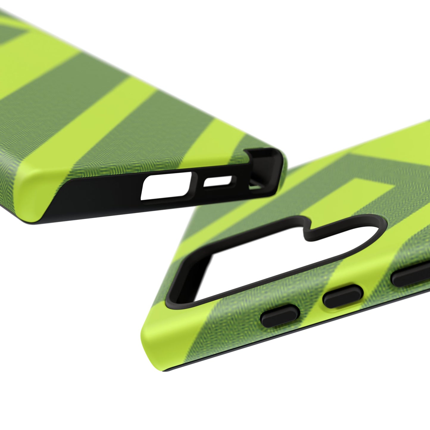 Green Diagonal Stripe Tough Phone Case