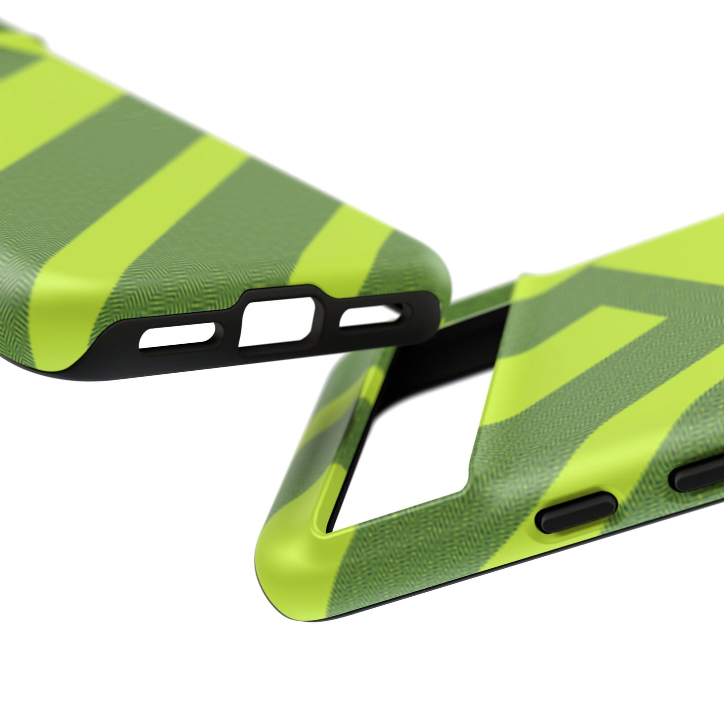 Green Diagonal Stripe Tough Phone Case