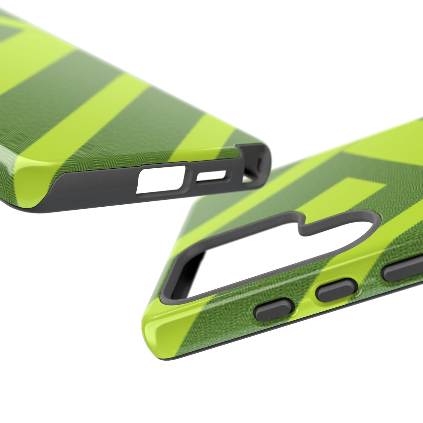 Green Diagonal Stripe Tough Phone Case
