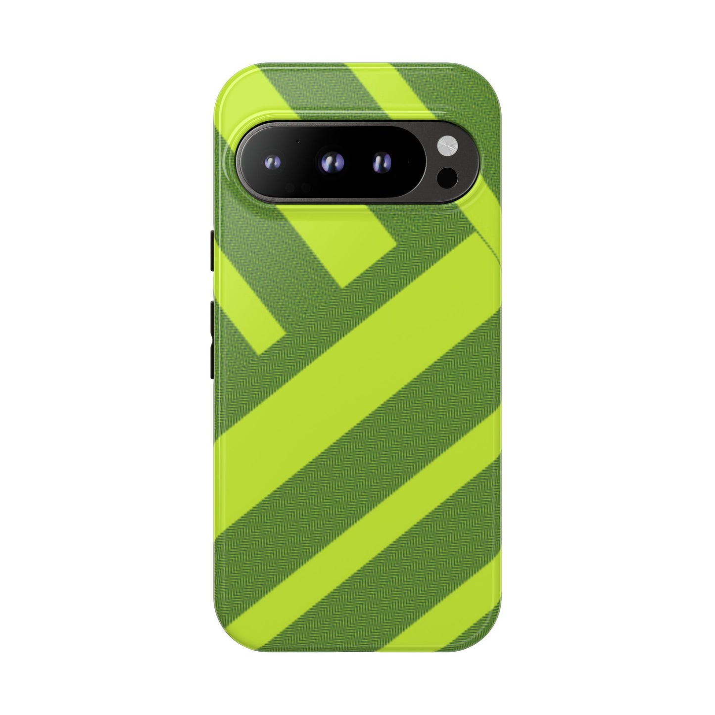 Green Diagonal Stripe Tough Phone Case