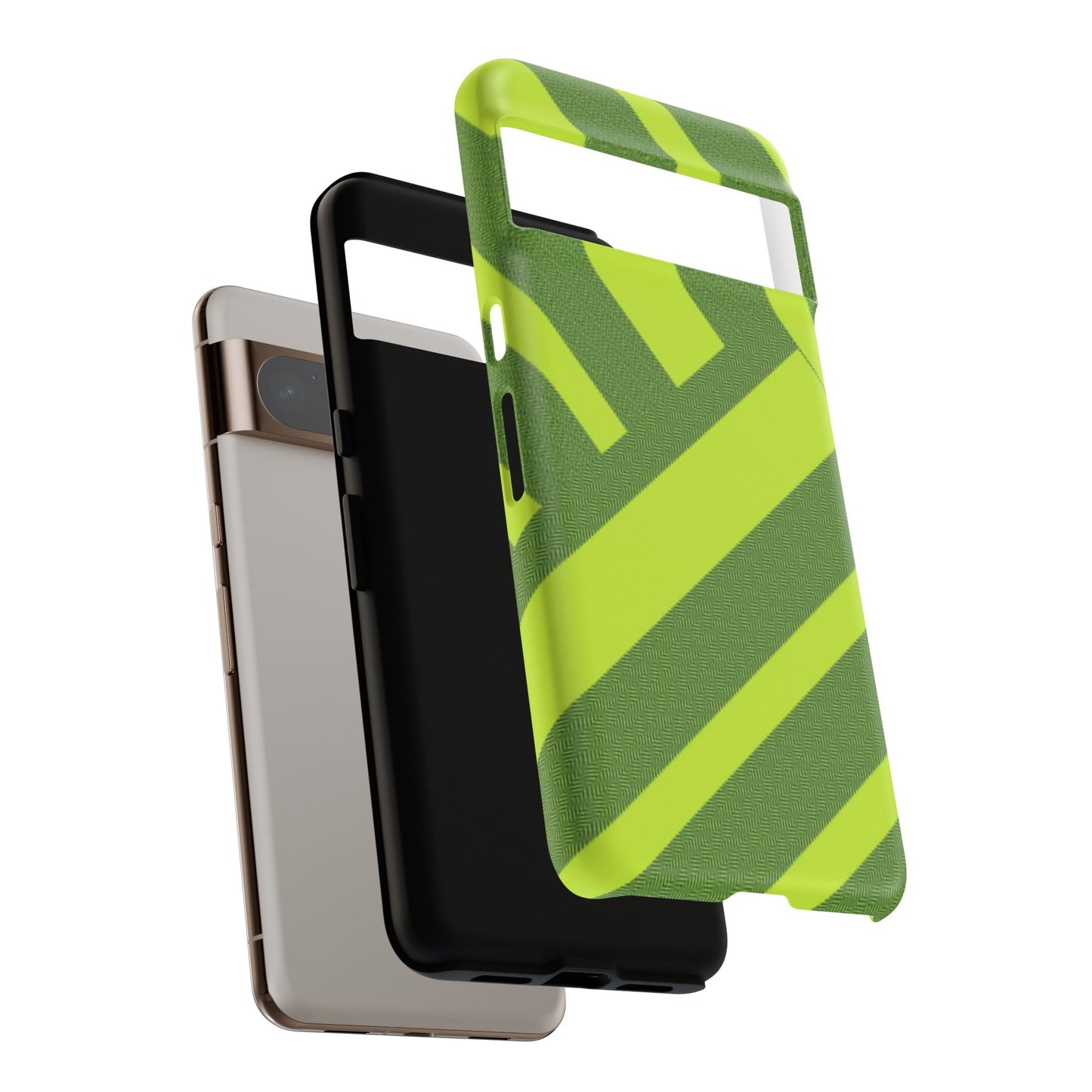 Green Diagonal Stripe Tough Phone Case