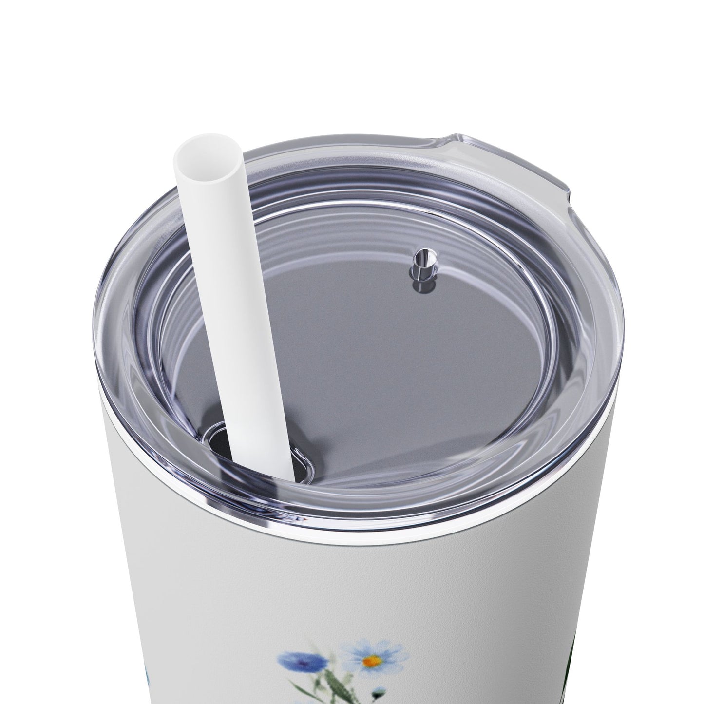 Blue Flower Capricorn Maars personalized skinny tumblers