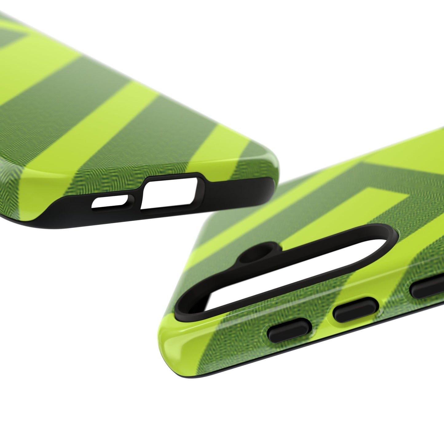 Green Diagonal Stripe Tough Phone Case