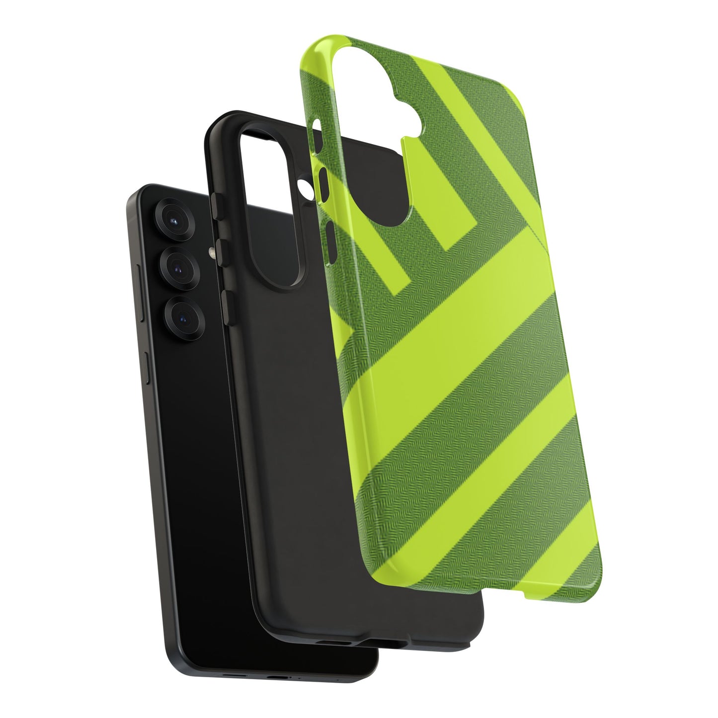 Green Diagonal Stripe Tough Phone Case