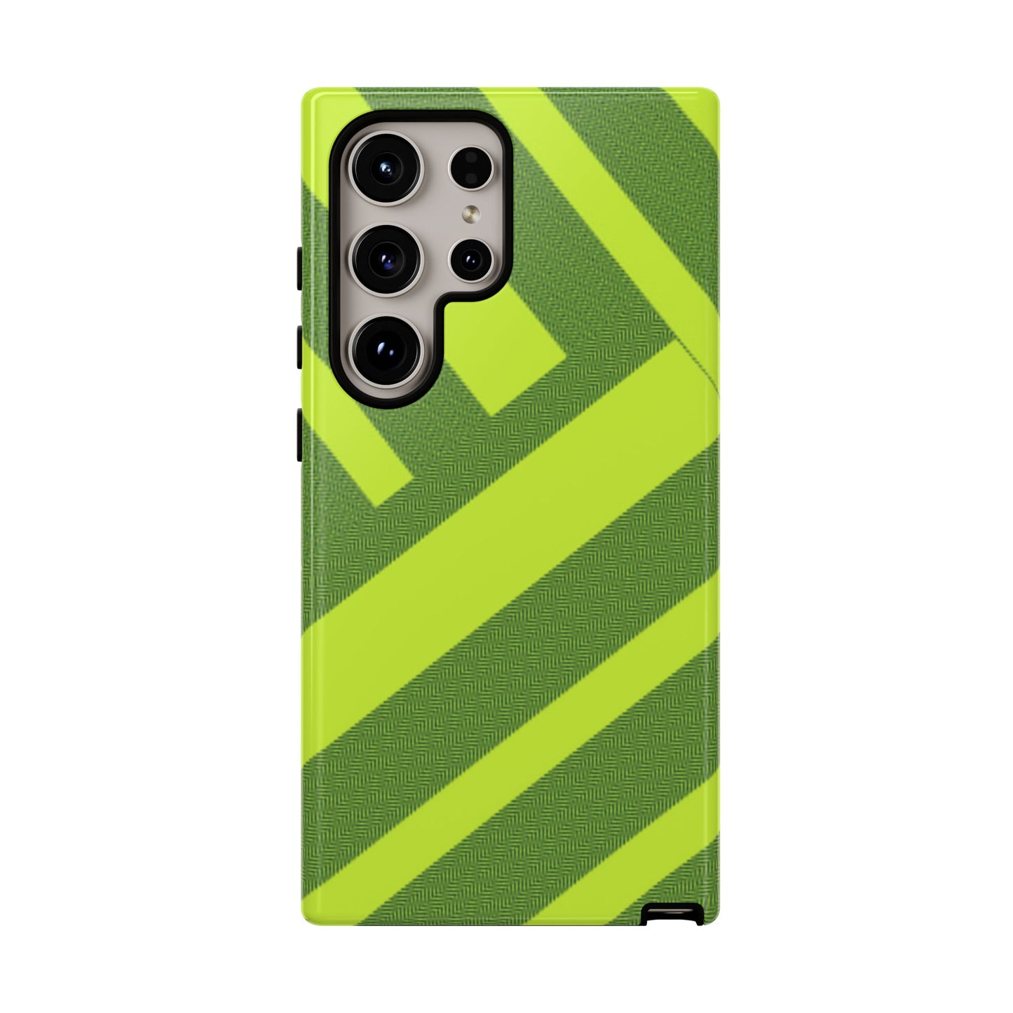 Green Diagonal Stripe Tough Phone Case
