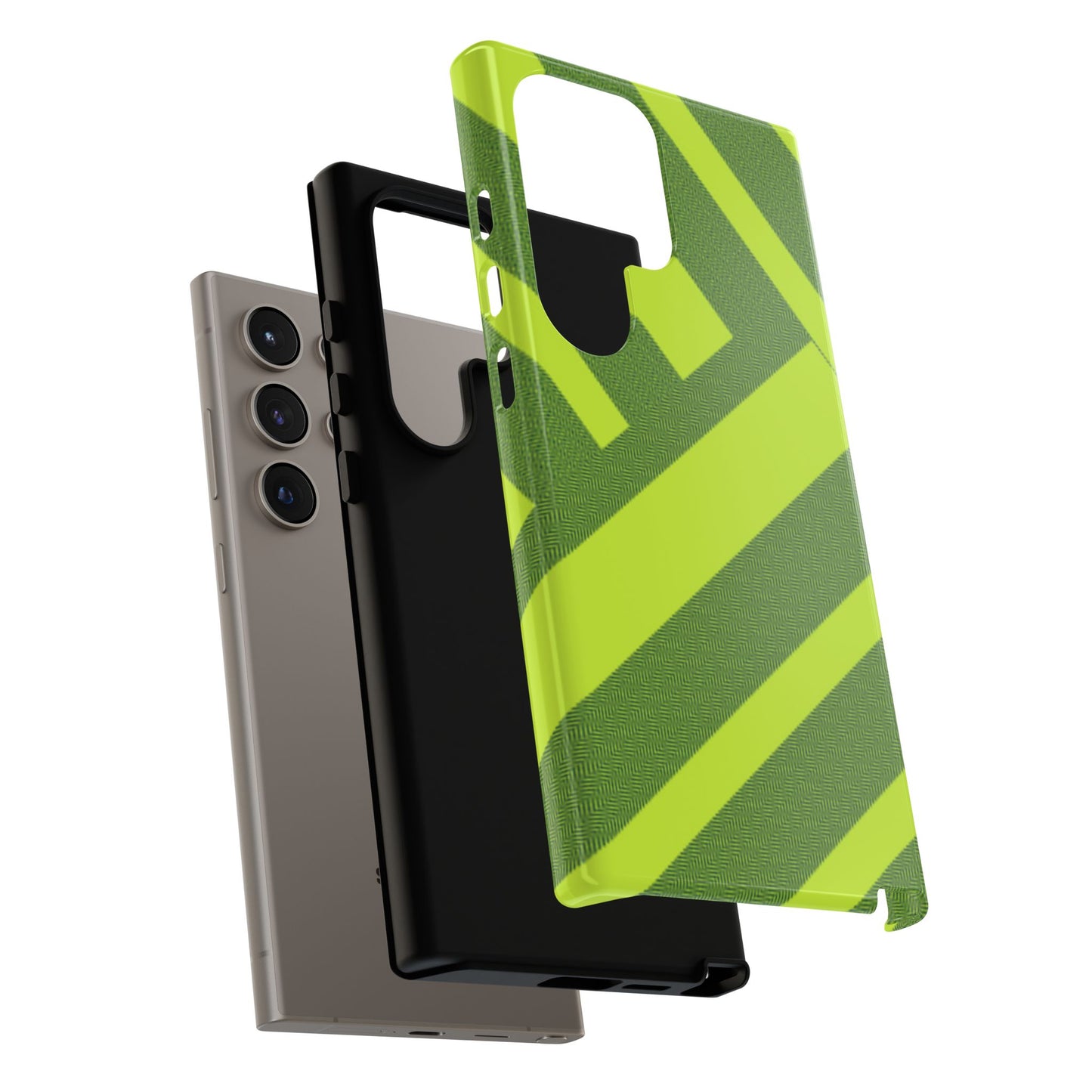 Green Diagonal Stripe Tough Phone Case