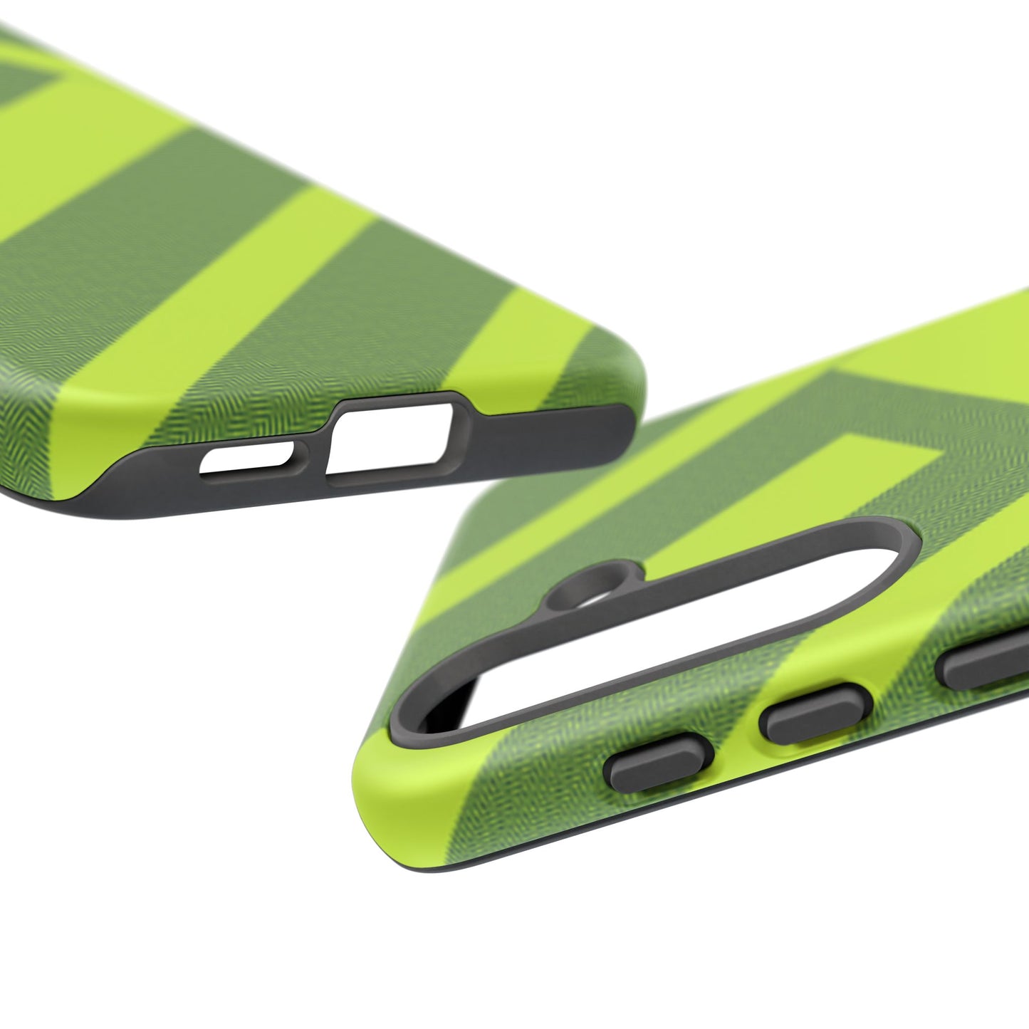 Green Diagonal Stripe Tough Phone Case