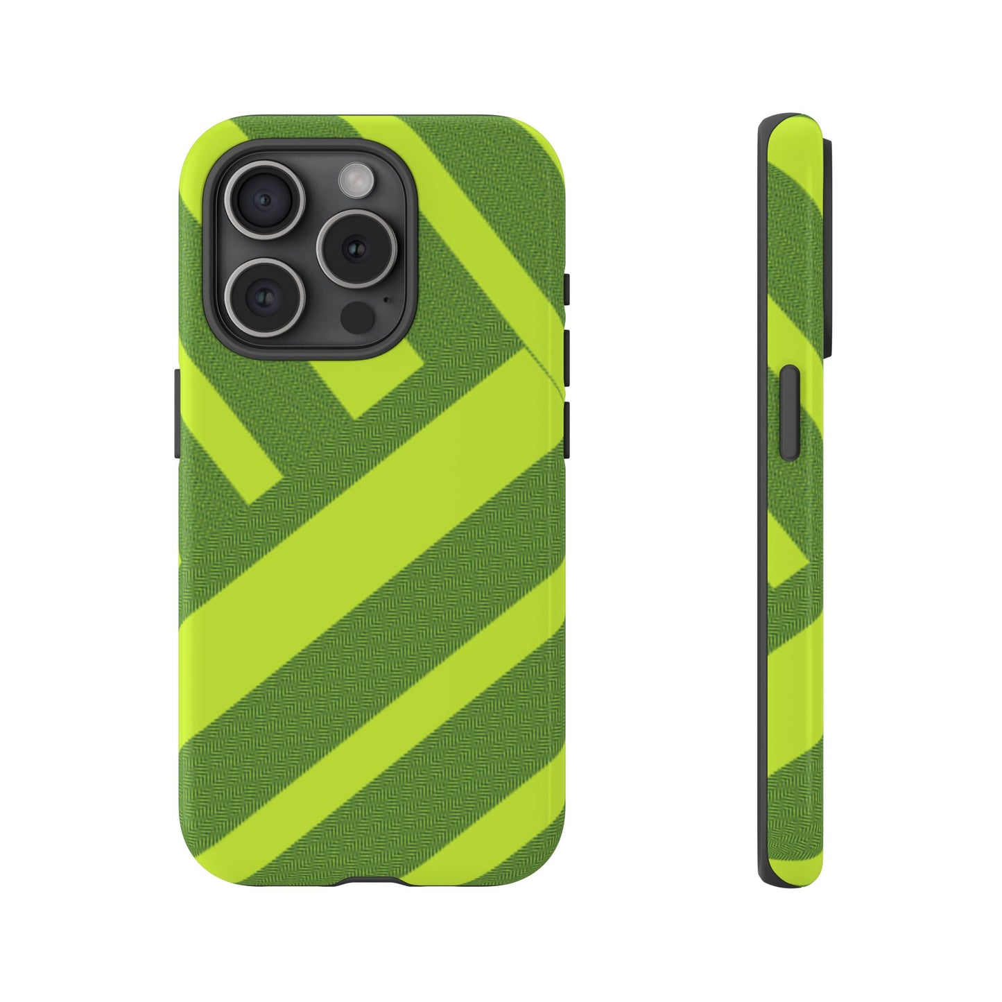 Green Diagonal Stripe Tough Phone Case