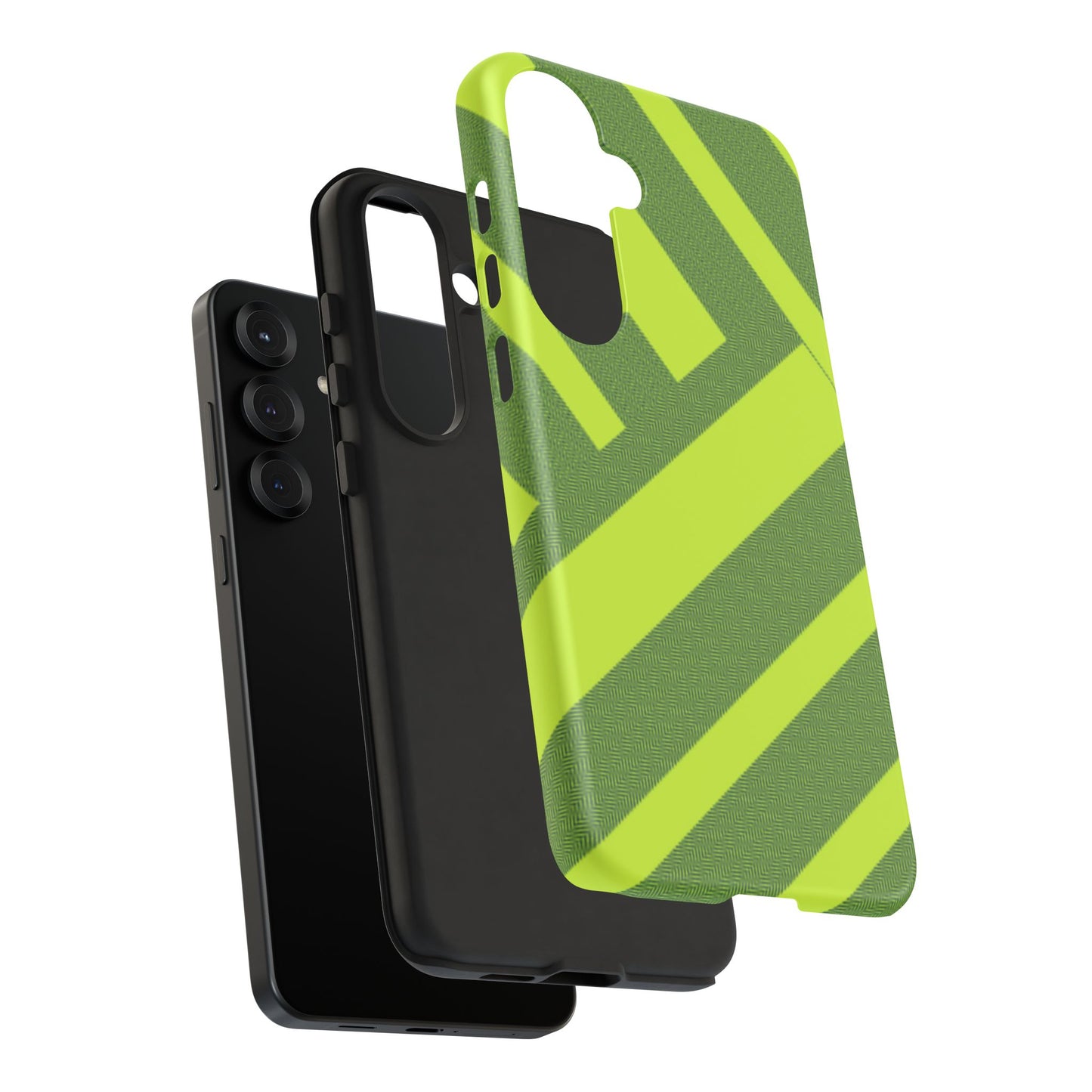 Green Diagonal Stripe Tough Phone Case