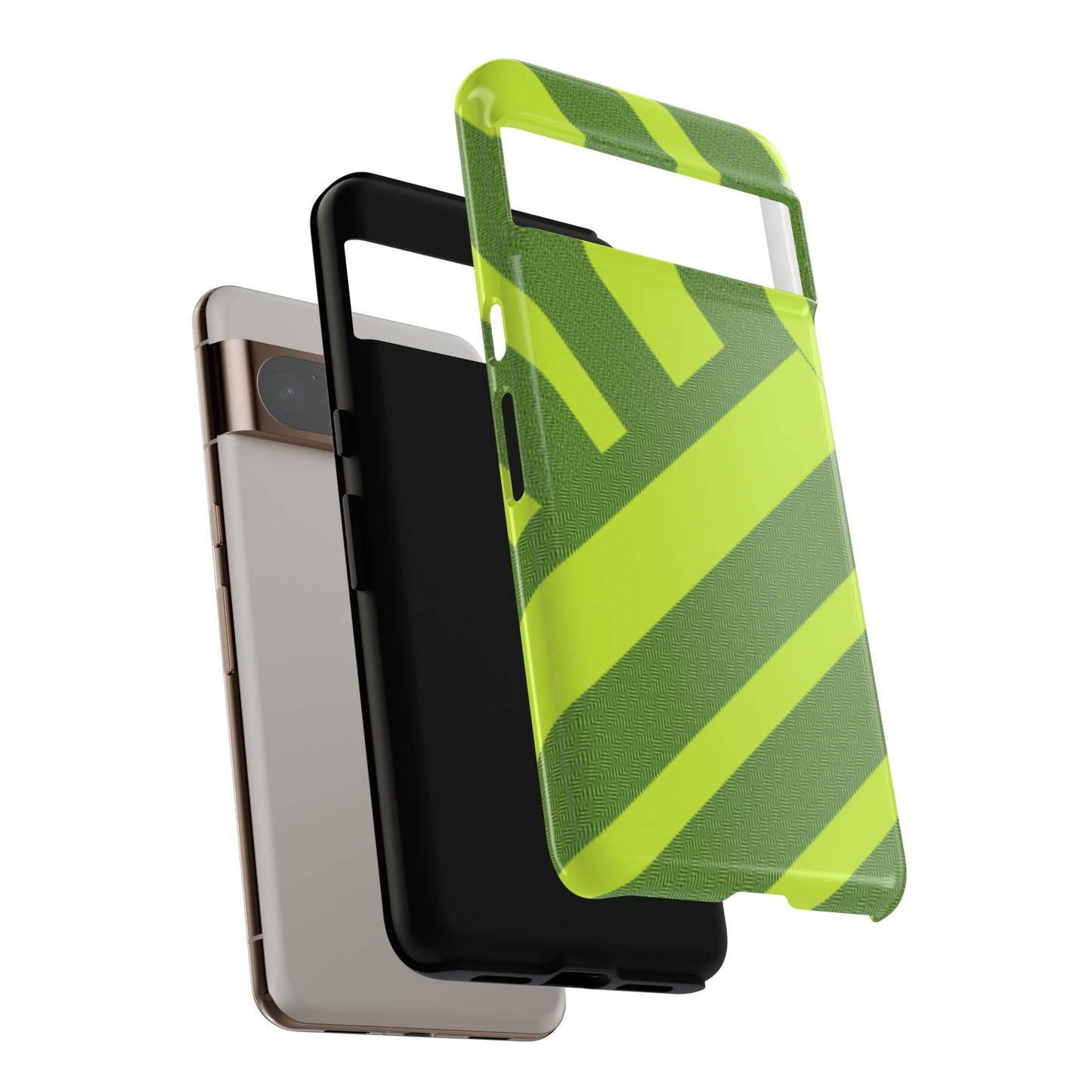 Green Diagonal Stripe Tough Phone Case