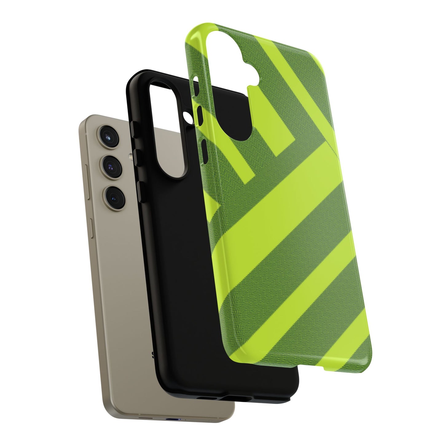 Green Diagonal Stripe Tough Phone Case