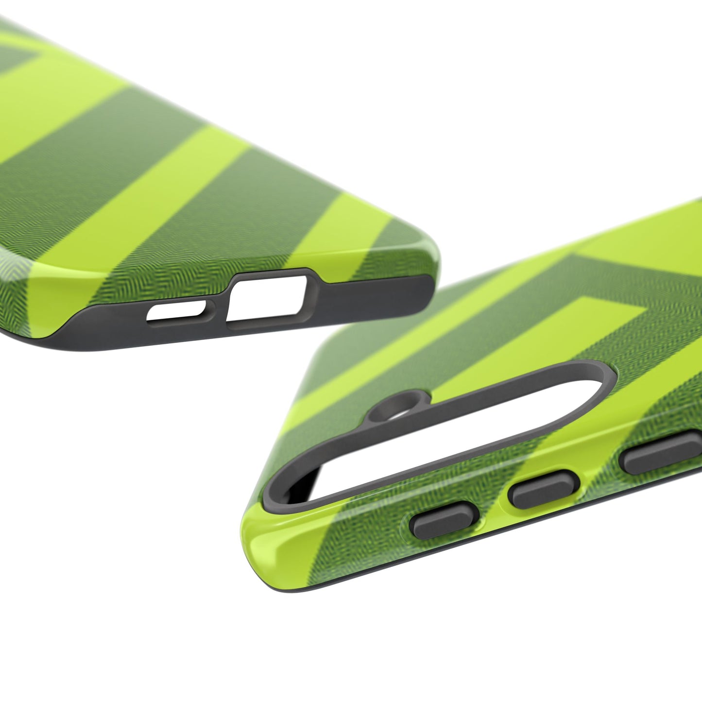 Green Diagonal Stripe Tough Phone Case